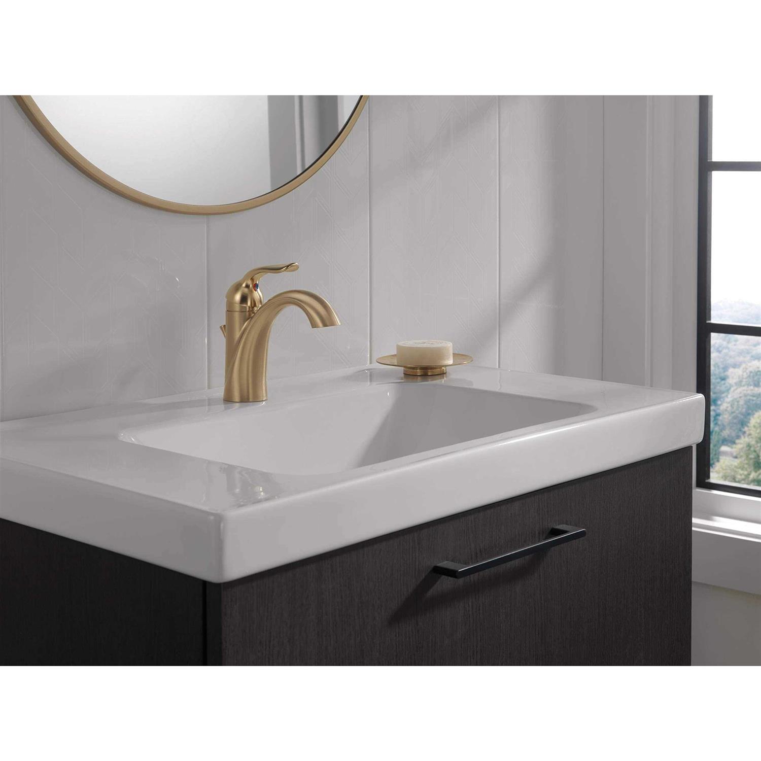 Delta Lahara Single Handle Bathroom Faucet with Touch2O.xt Technology 538 - Cheap Fitting