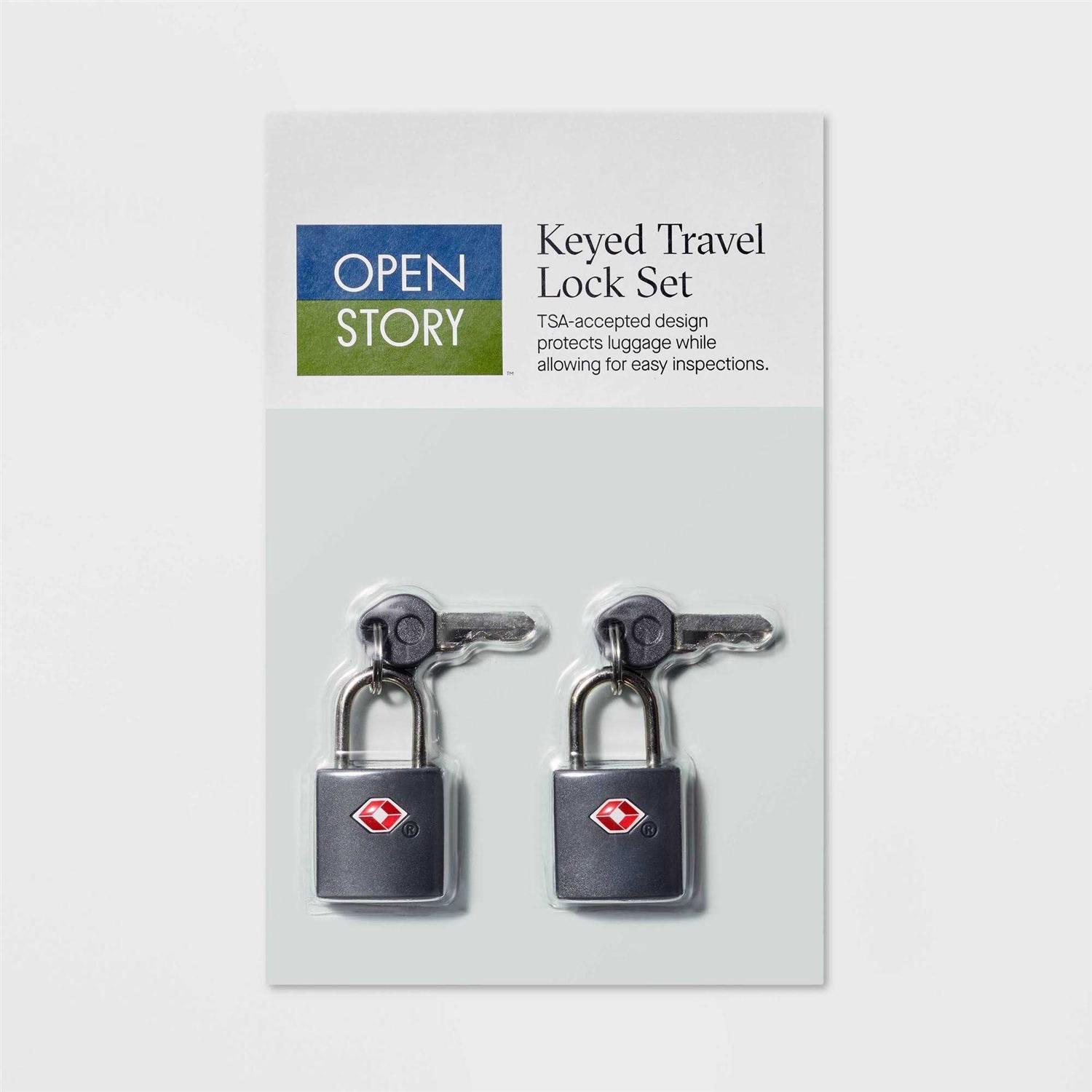Open Story 2pk Key Luggage Lock - Cheap Fitting