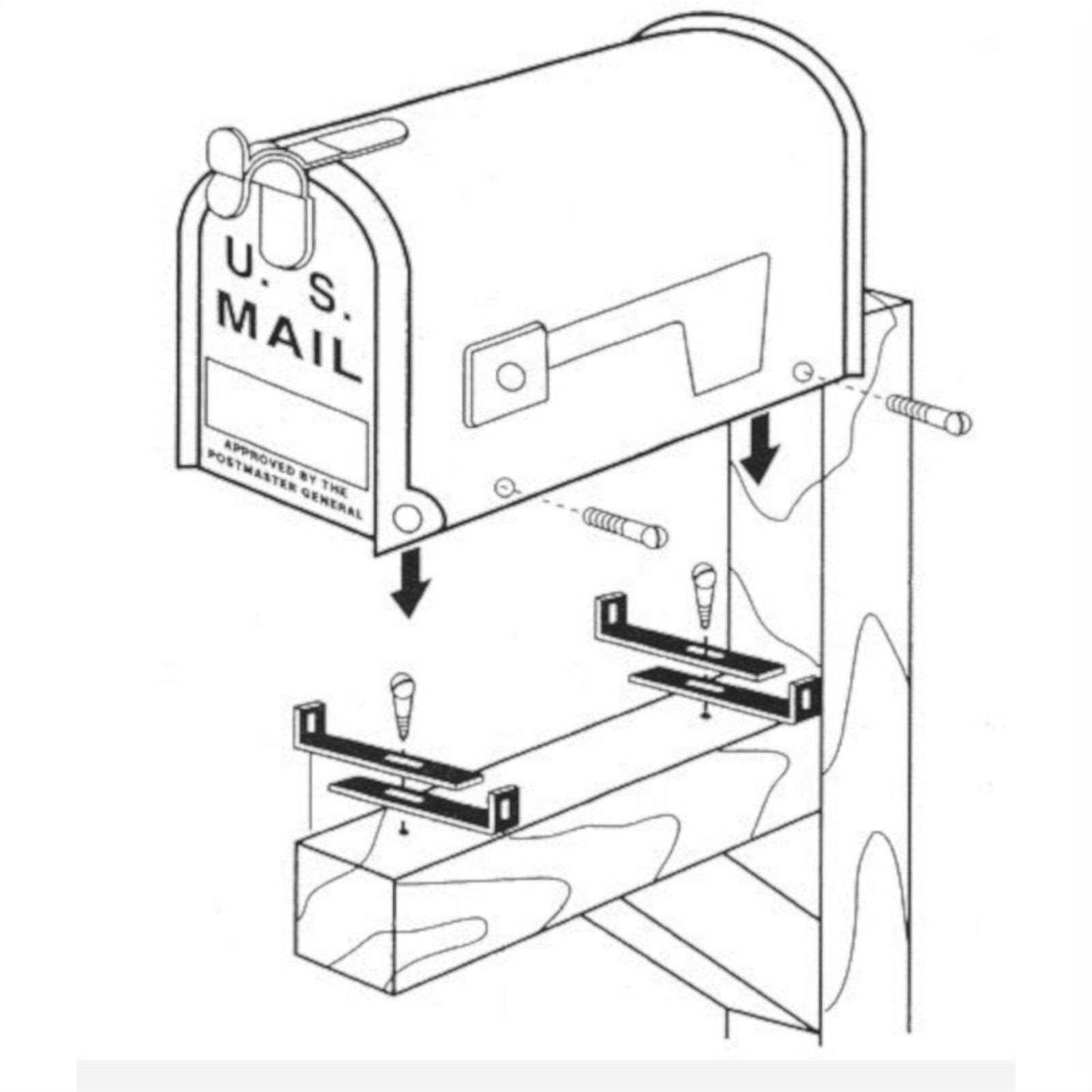Gibraltar Mailboxes 53646 7.875 in. Steel Mounting Hardware Silver - Cheap Fitting