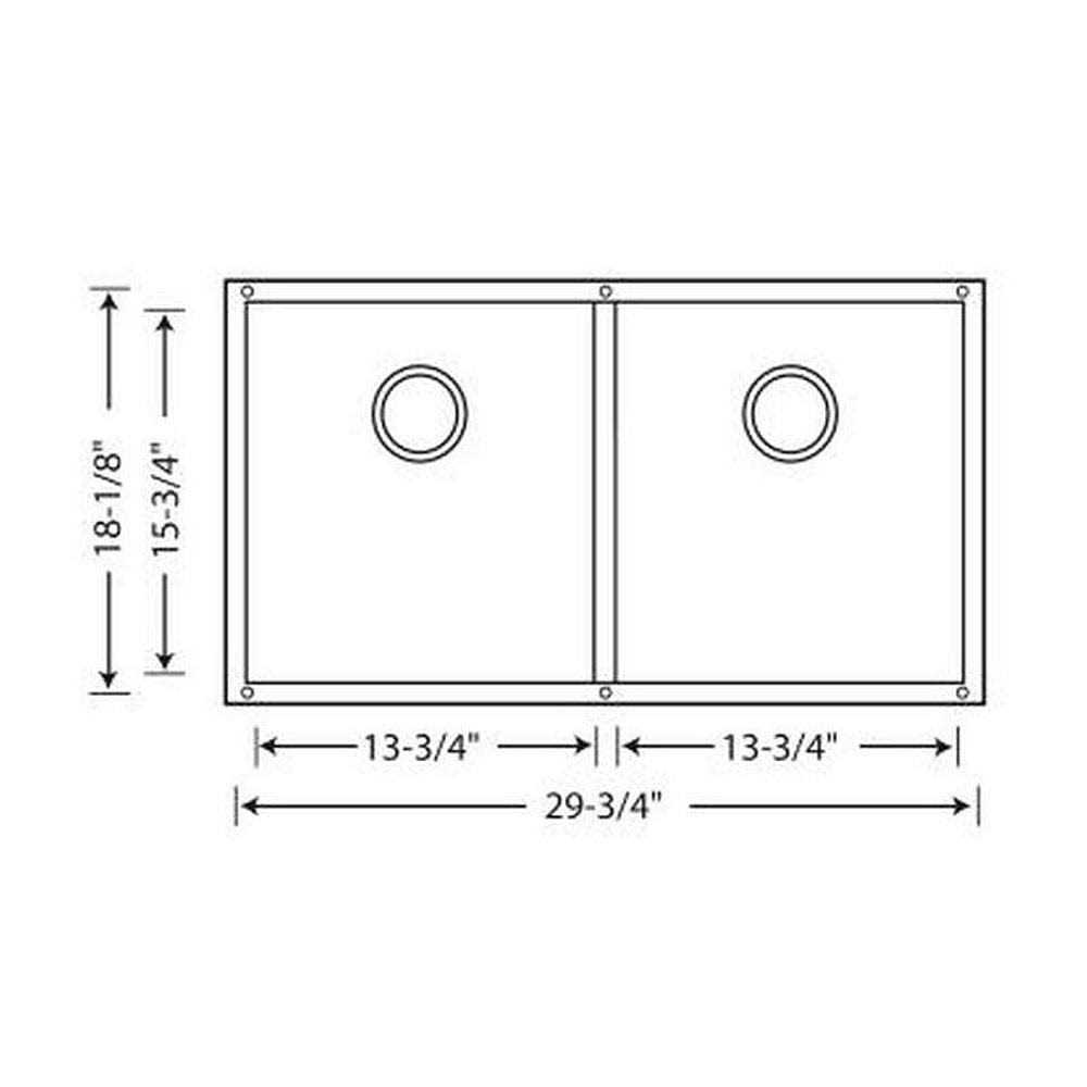 Blanco Precis Undermount Equal Double Sink Bowl - Cheap Fitting