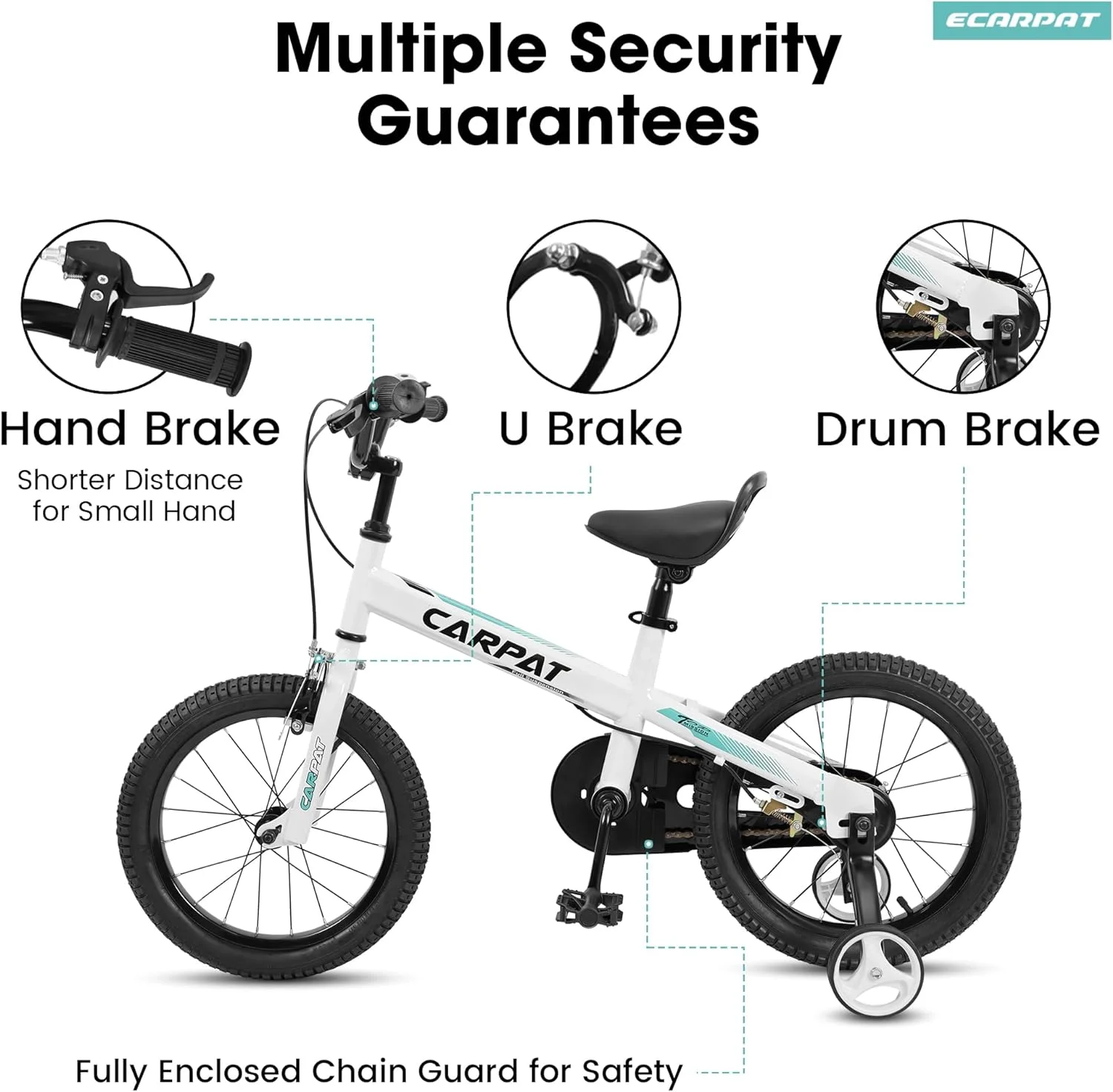 14 Inch Boys Bike with Training Wheels, Kids Bike for Boys, Black - Cheap Fitting