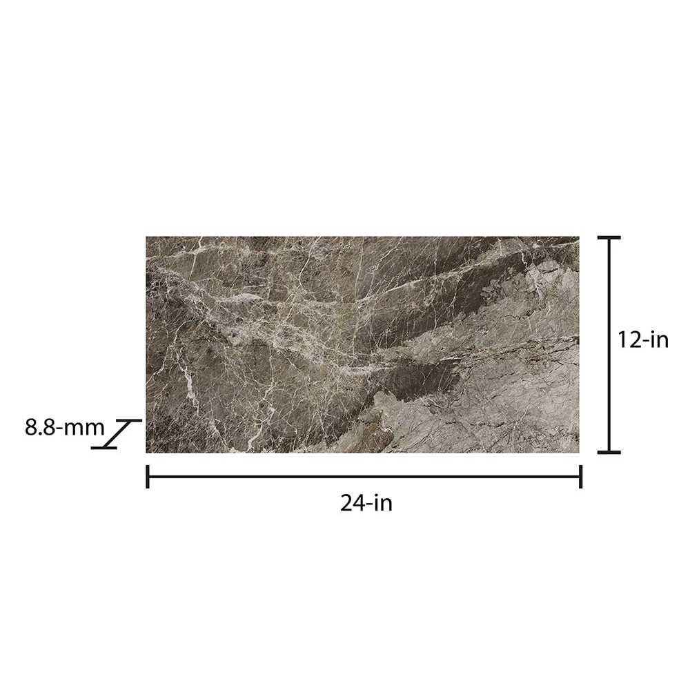 allen + roth 5092100 Polished Porcelain Stone Look Floor Tile - Cheap Fitting