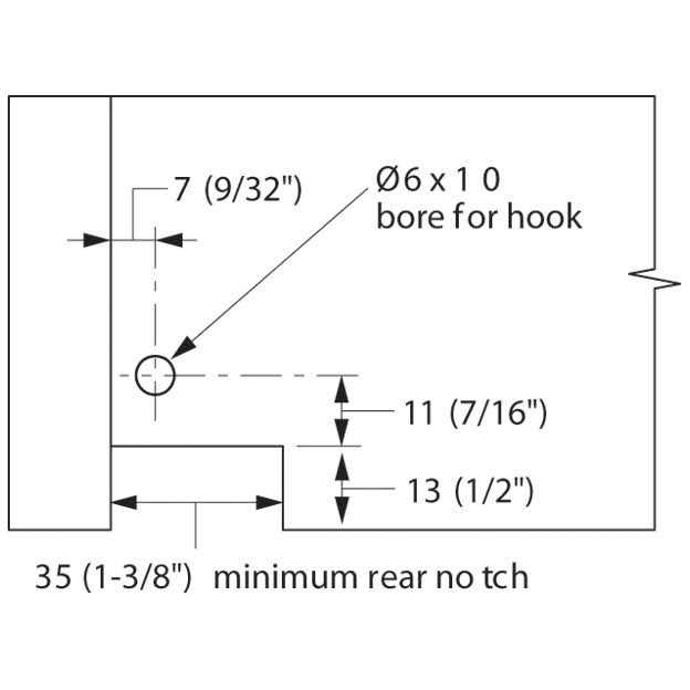 Blum 563F5330B TANDEM 21 Inch Full Extension Concealed Undermount Drawer Slide - Cheap Fitting
