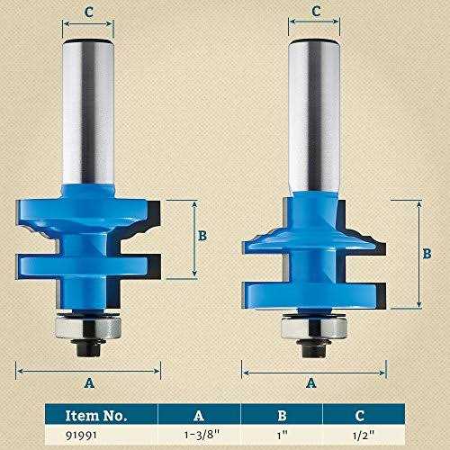 Rockler Classical Rail and Stile Router Bit - Cheap Fitting