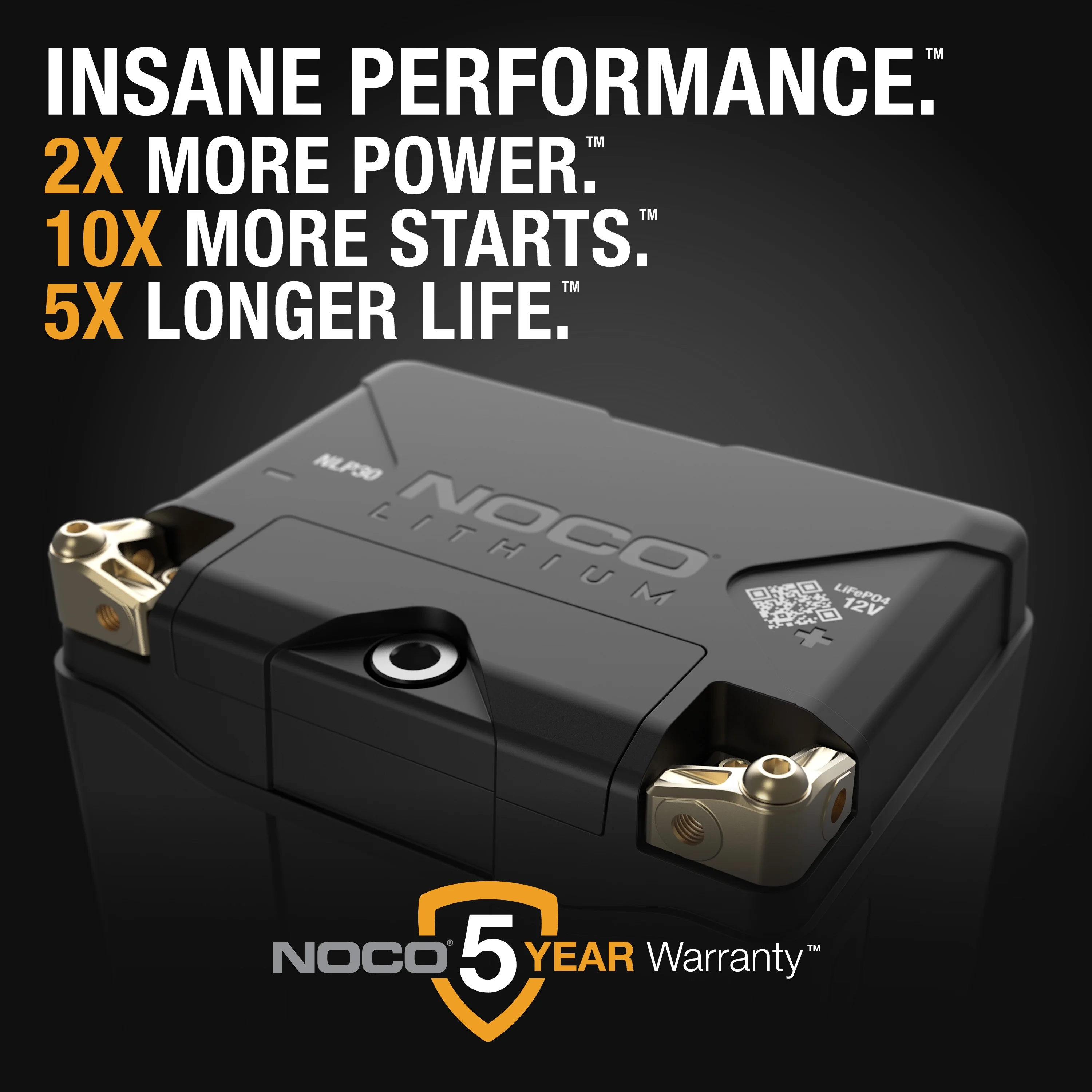 NOCO Lithium NLP30 Group 30 700A 12V 8Ah Lithium Powersport Battery - Cheap Fitting