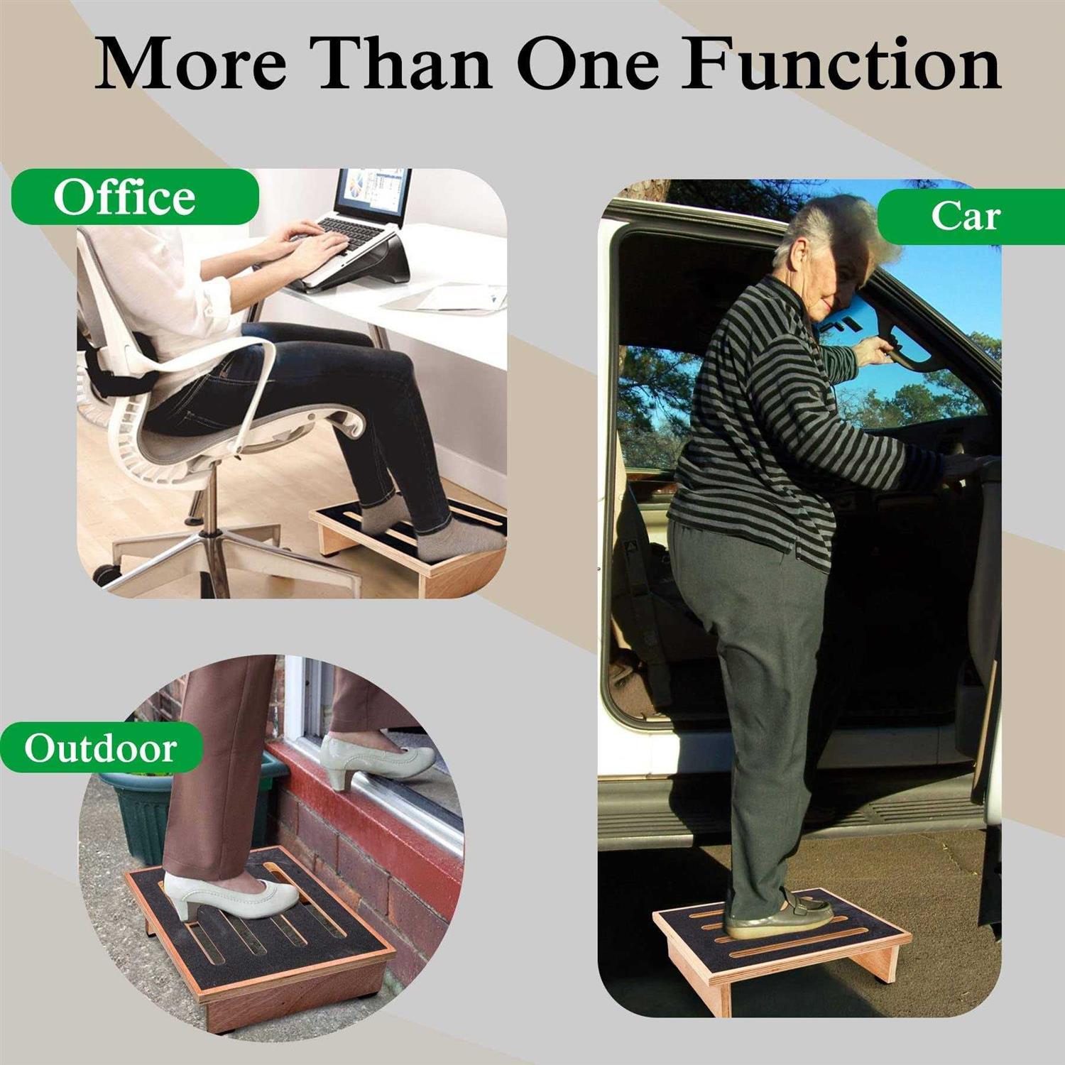 One Wood Step Stool for Adults&seniors with Non-slip Rubber Stepping Surface - Cheap Fitting