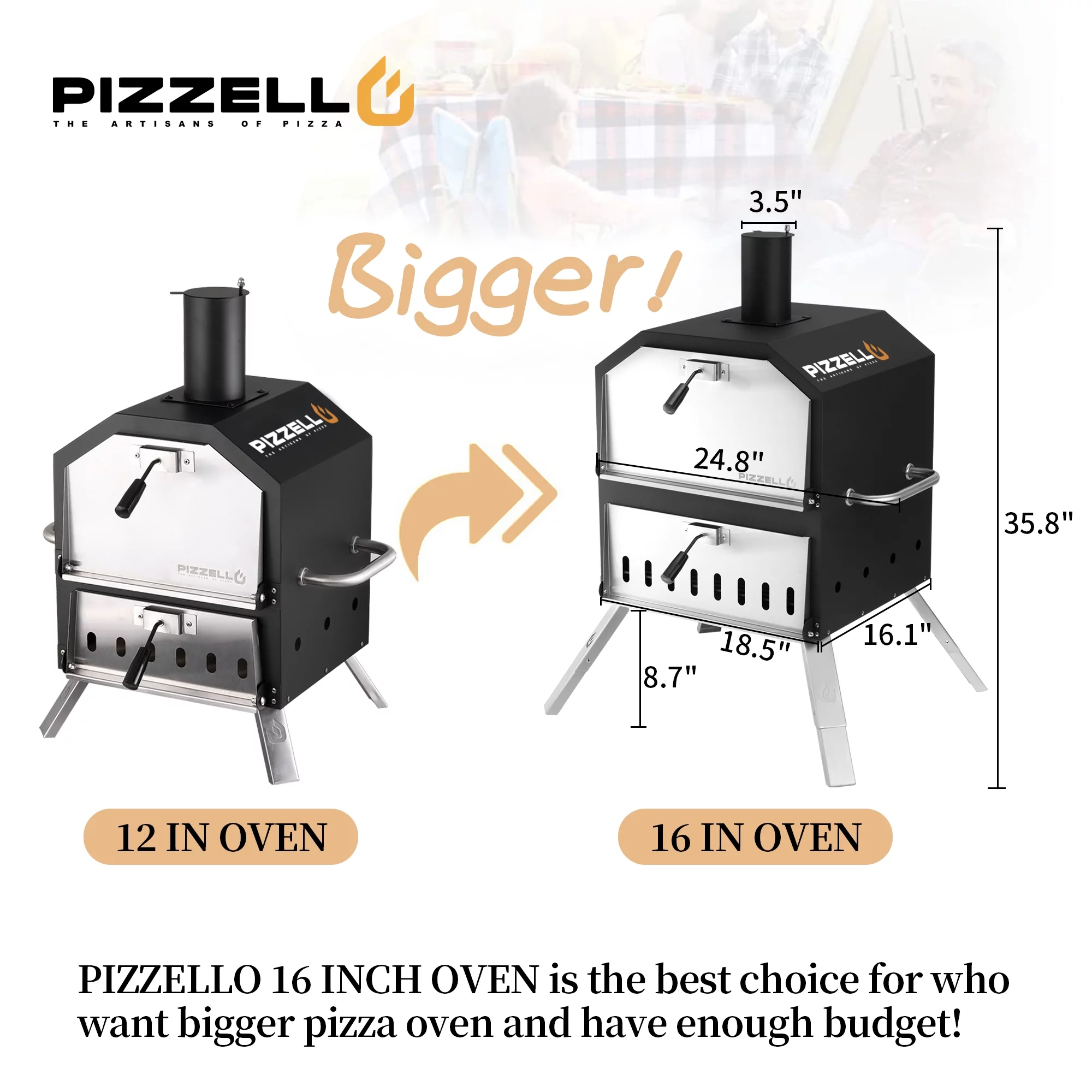 Pizzello Outdoor Pizza Oven 16