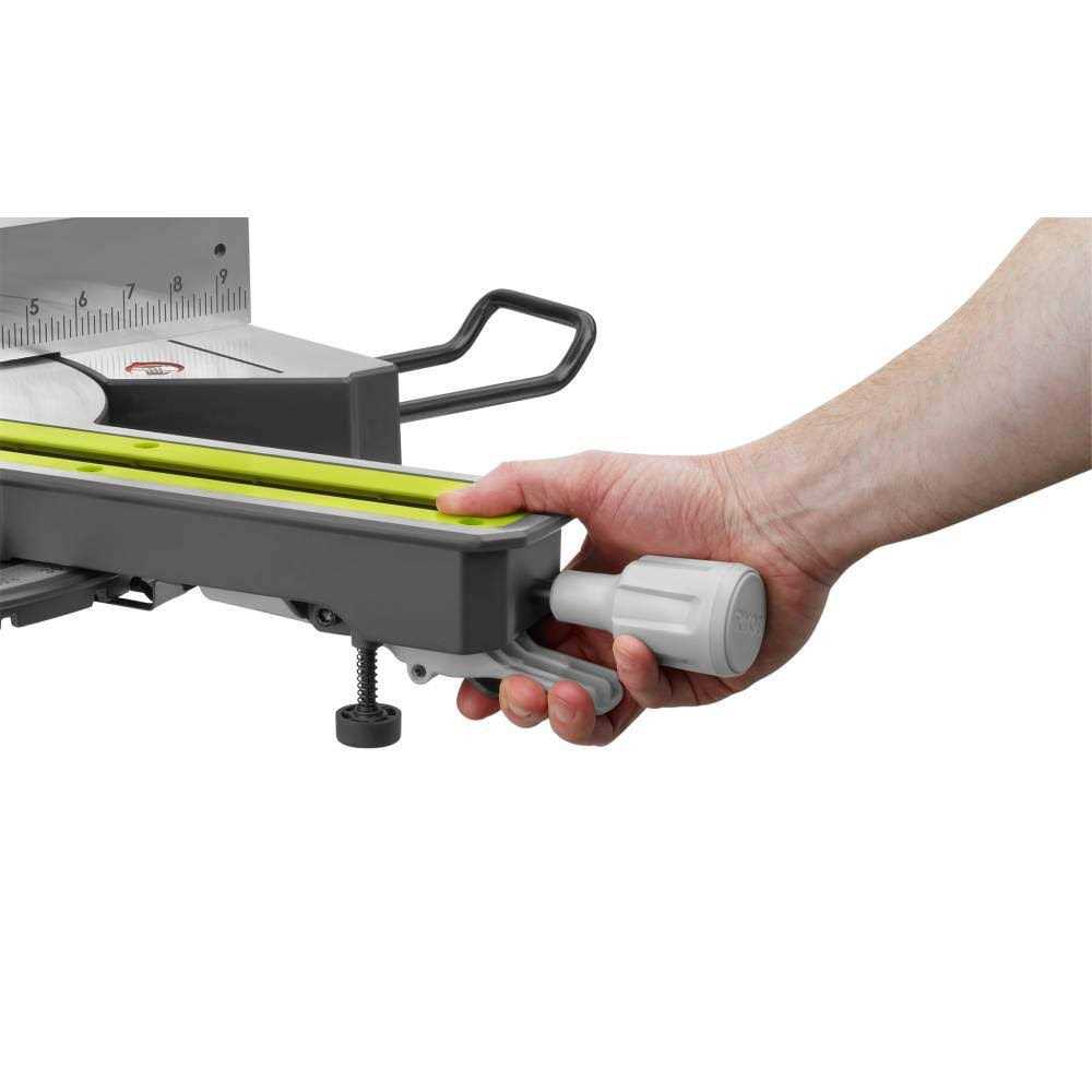 RYOBI 15 Amp 10 in. Corded Sliding Compound Miter Saw with 10 in. 24 Carbide Teeth Thin Kerf Miter Saw Blade - Cheap Fitting