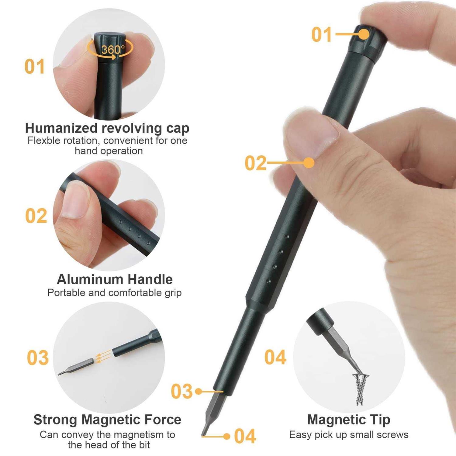 Morcoxina Precision Screwdriver Set 46 in 1 Mini Screwdriver Screwdriver Bit Sets - Cheap Fitting