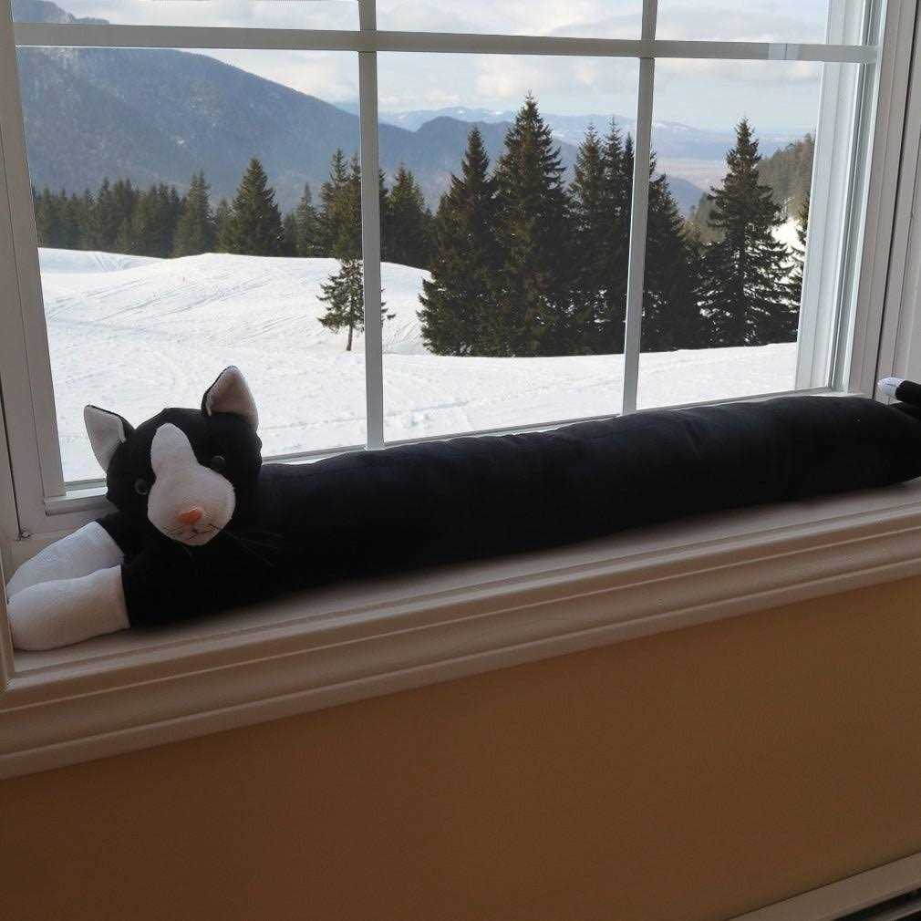 Evelots Cat Under Door/Window Draft Stopper/Blocker-Kitty Cat Keeps Heat in-Cold Air/Noise/Odors Out-Energy Saving-Full 38 Inch Long-Weighted - Cheap Fitting
