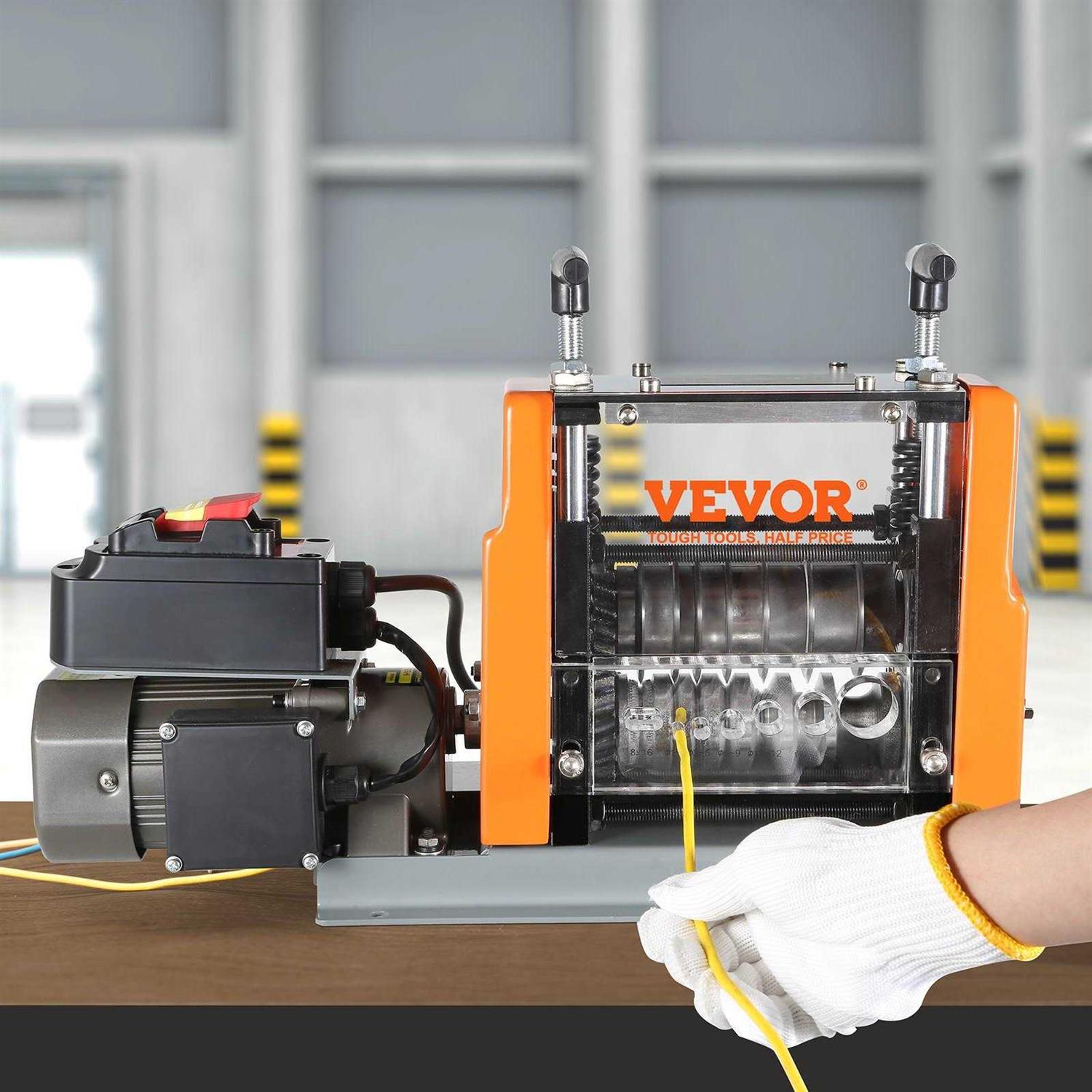 VEVOR Automatic Wire Stripping Machine 0.06”-0.98” Electric Motorized Cable Stripper 60 W Wire Peeler with Visible Stripping - Cheap Fitting