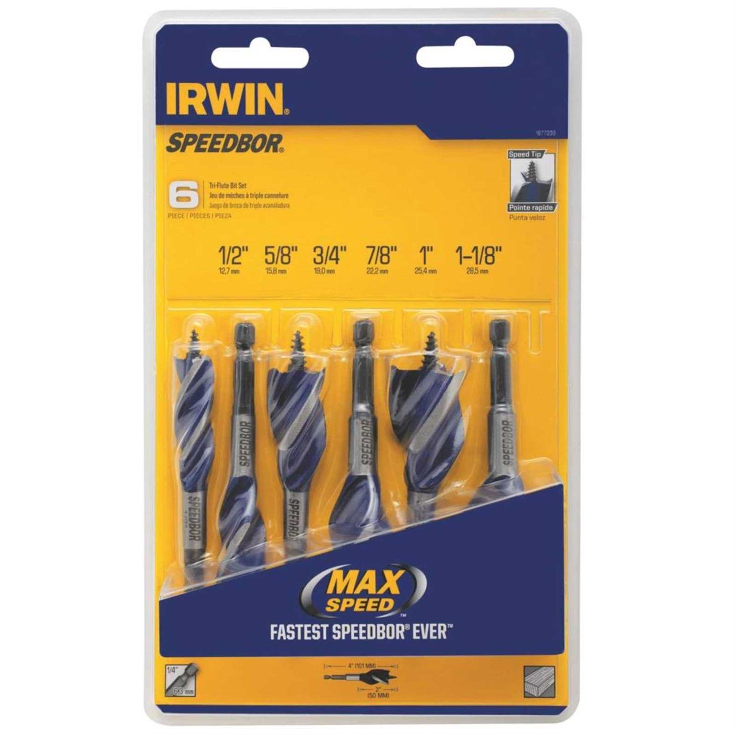Irwin Speedbor Drill Bit Set for Wood - Cheap Fitting