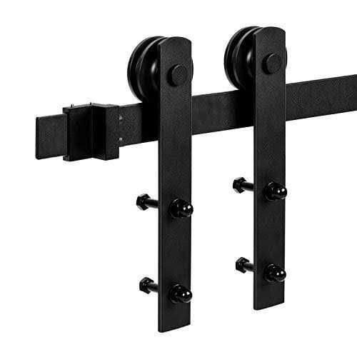 EaseLife Heavy Duty Sliding Barn Door Hardware Track Kit,Straight Pulley,Slide Smoothly Quietly,Easy Install - Cheap Fitting
