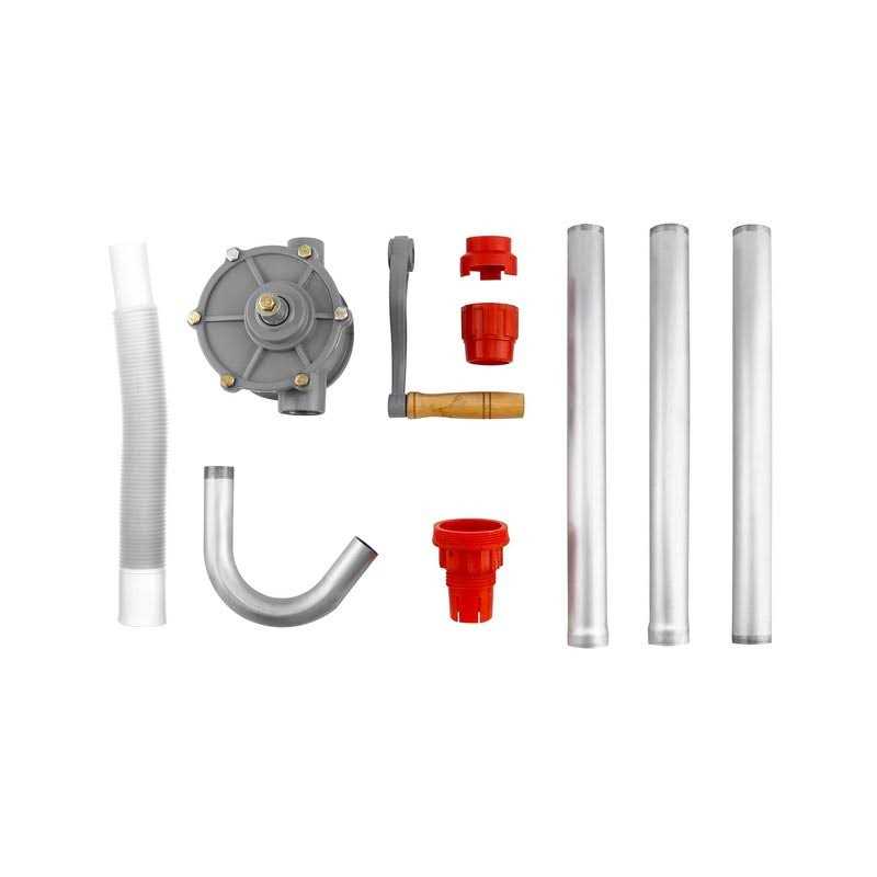 Qwork Aluminum Drum Rotary Hand Pump Barrel Pump Hand Crank Oil Gas - Cheap Fitting