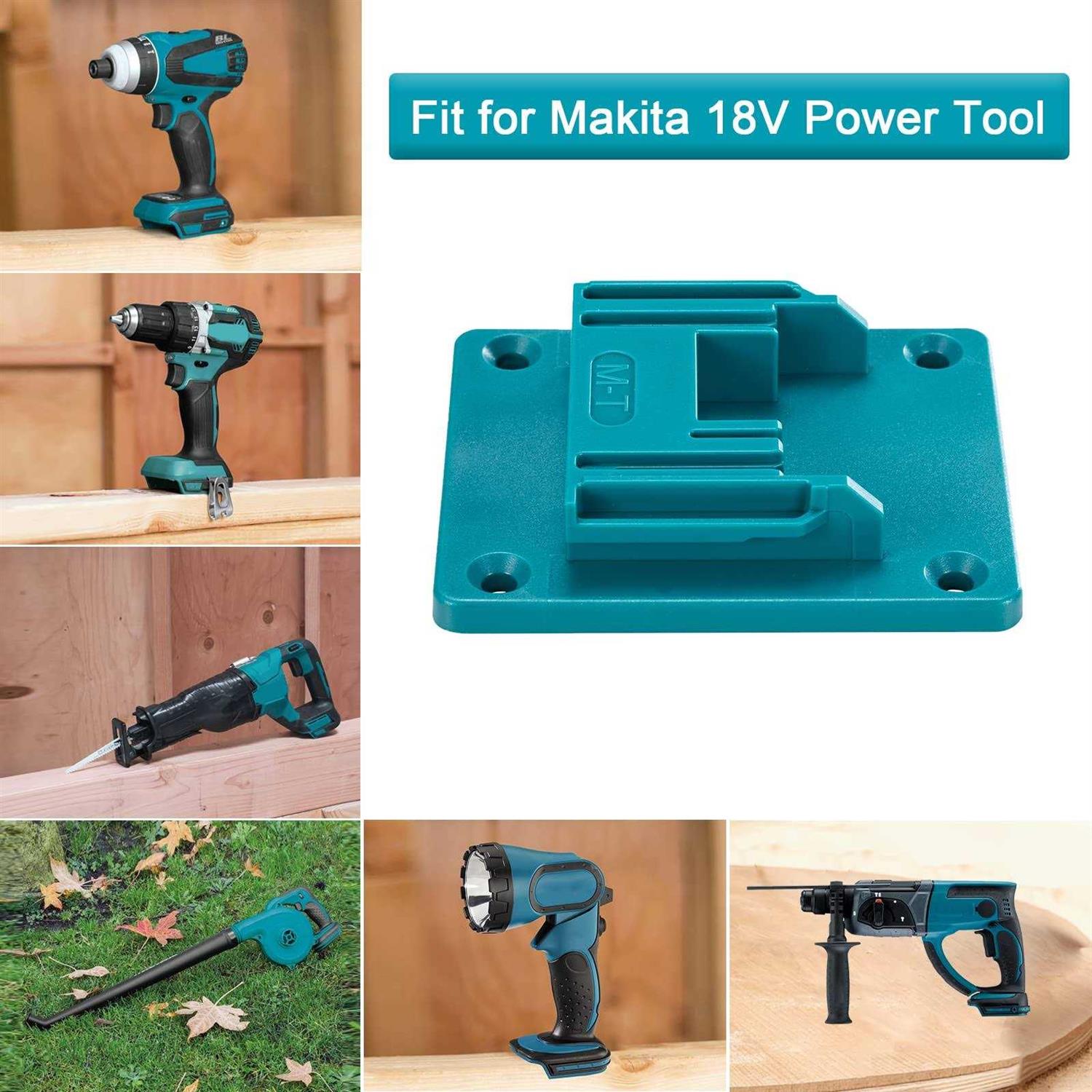 5 Packs Tools Drill Mount Holder Fit for Makita 18V Li-ion Drill Tools Holder Dock Hanger with 20 Screws - Cheap Fitting