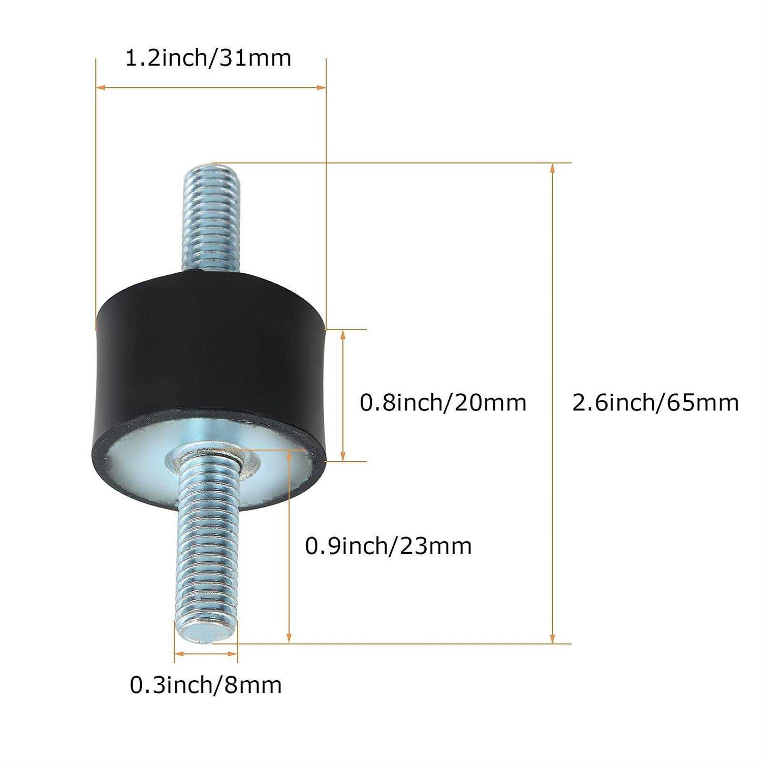 8pack M8 Rubber Studs Shock Absorber Anti Vibration Isolator Mounts - Cheap Fitting