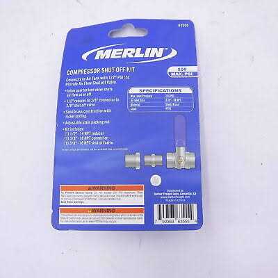 Merlin 1/2 in. to 3/8 in. Compressor Shut-Off Kit - Cheap Fitting