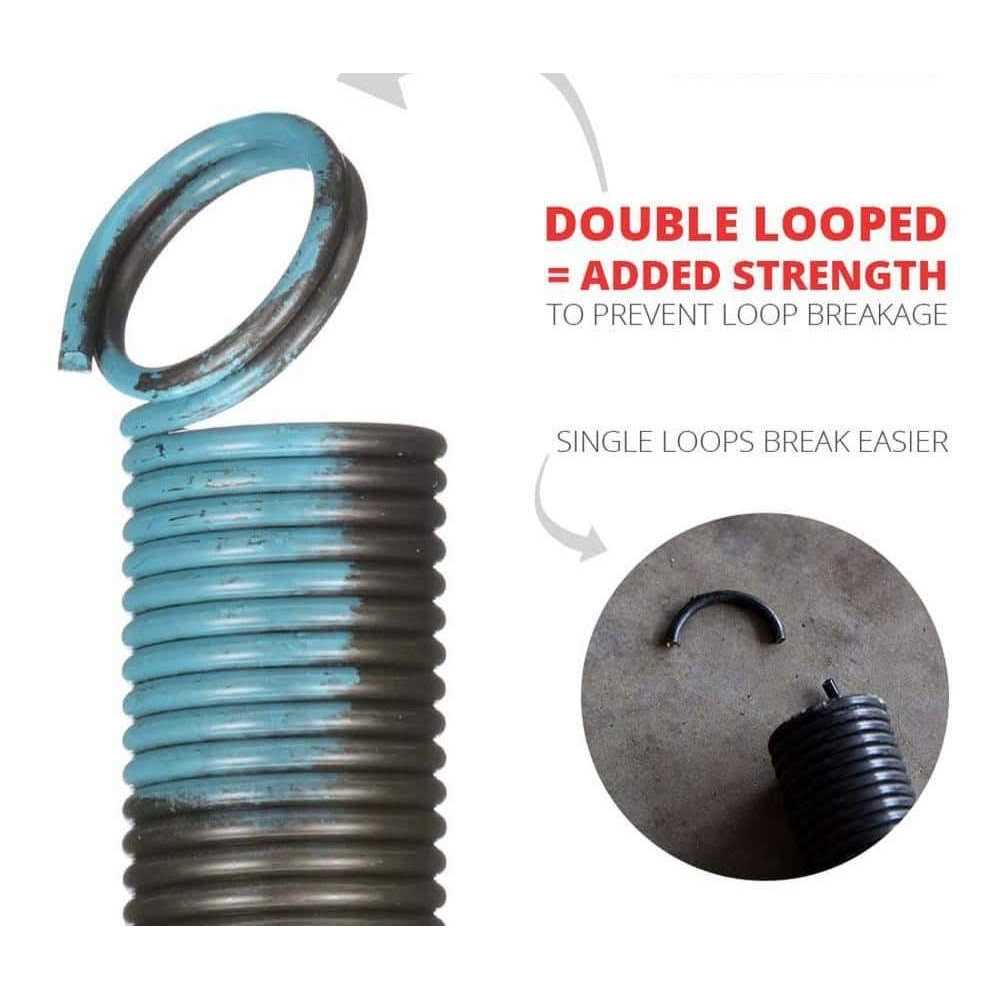 Dura-lift Heavy Duty Extension Garage Door Spring 2-Pack - Cheap Fitting