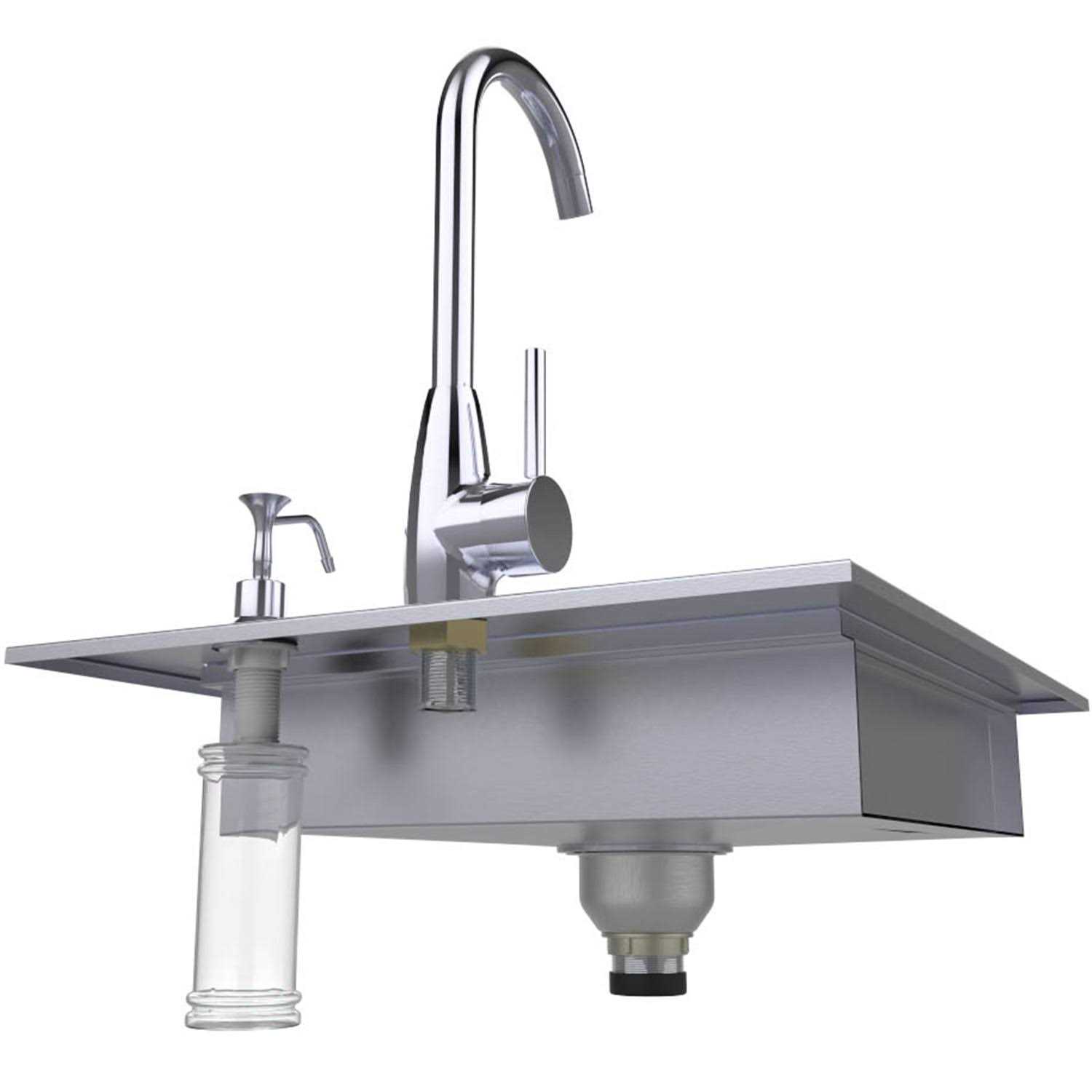 Sunstone 20 ADA Compliant Sink with Cover & Hot/Cold Faucet ADASK20 - Cheap Fitting