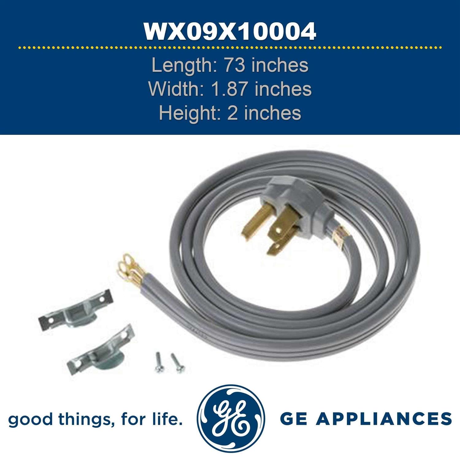 GE 6′ 30amp 3 Wire Dryer Cord - Cheap Fitting