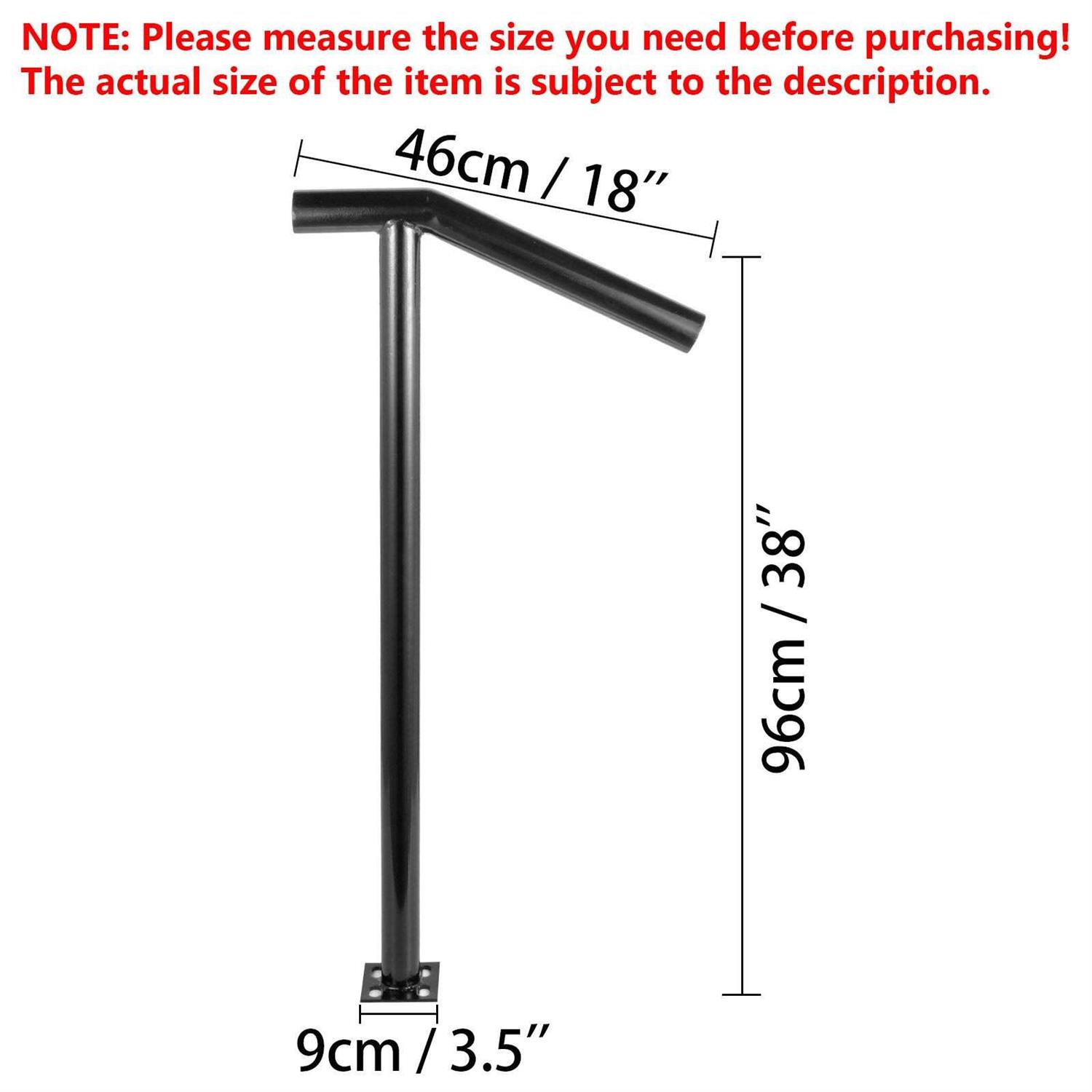 VEVOR 2-Step Handrail Single Post Handrail Round Metal Handrail for Stairs Aluminum LTFS2BXYGLZHS0001V0 - Cheap Fitting