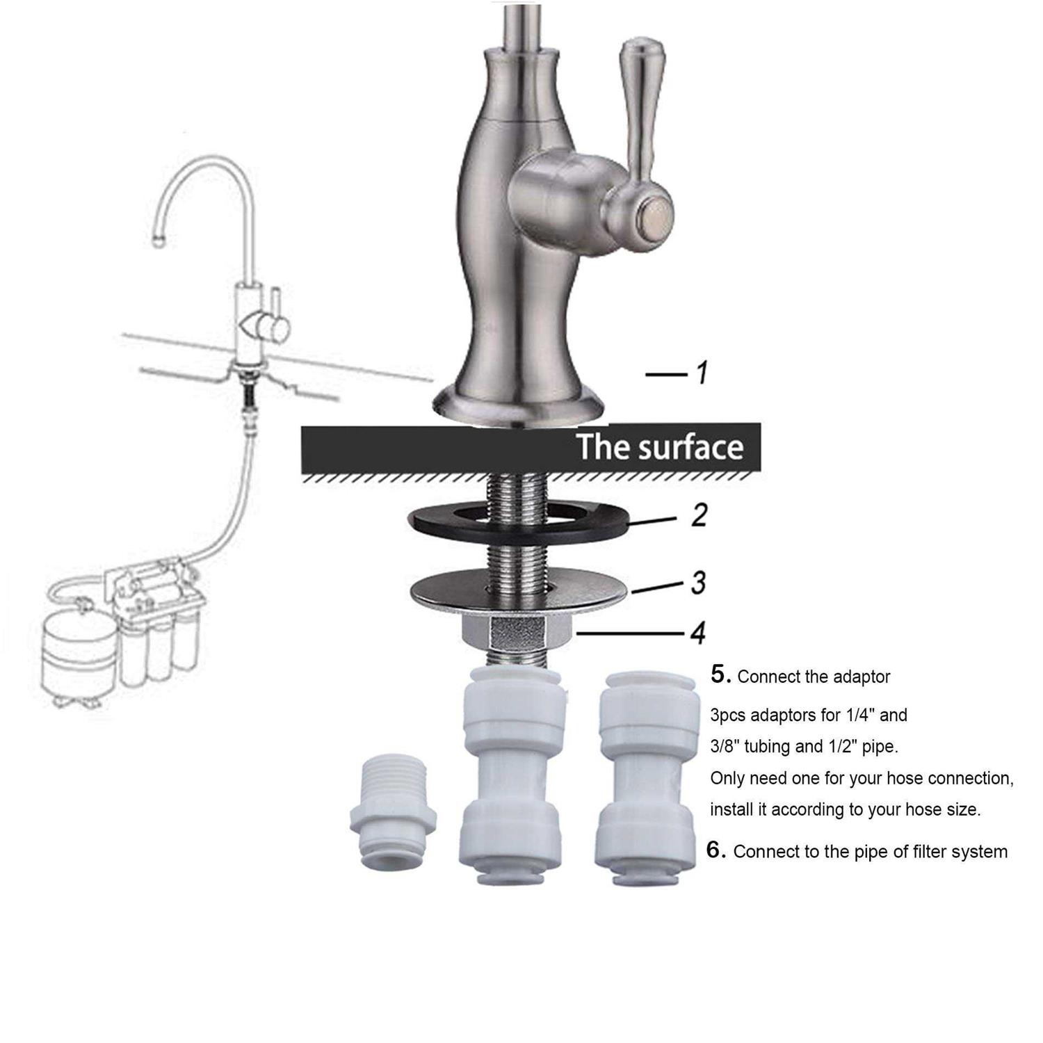 Delle Rosa Water Faucet Brass Drinking Water Purifier Faucet Commercial Water Filtration Faucet for Under Sink Water Filter System - Cheap Fitting