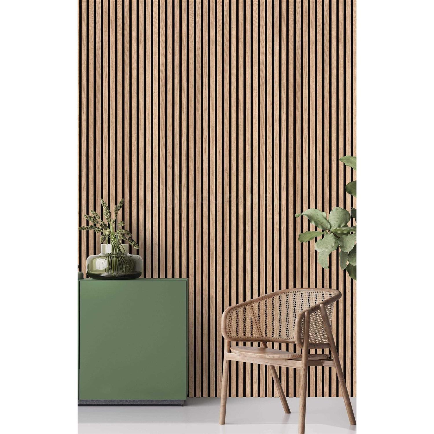 Slatpanel Oak Acoustic Slat Wood Wall Panels - Cheap Fitting