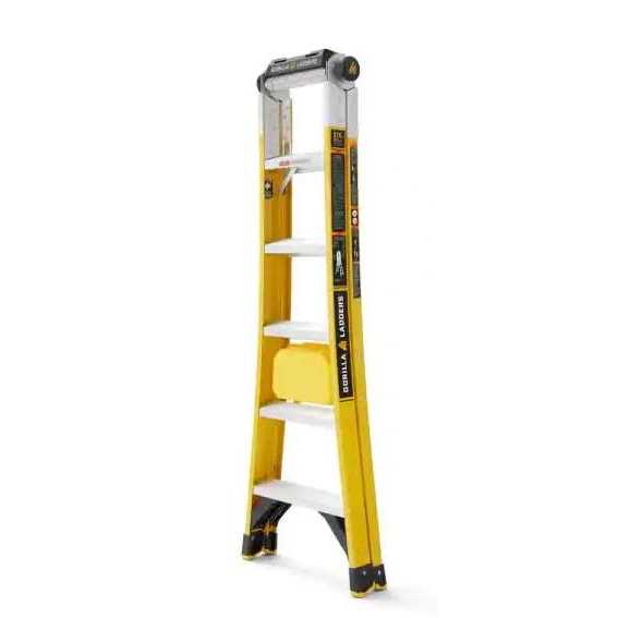 Gorilla Ladders 12 ft. Twin Step Fiberglass Multi-Position Ladder - Cheap Fitting