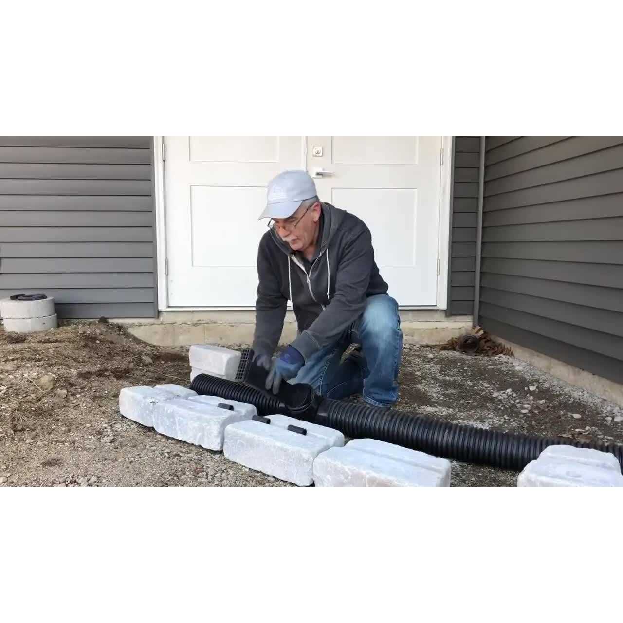 Wall Drain PRO Universal Retaining Wall Block Drain - Cheap Fitting