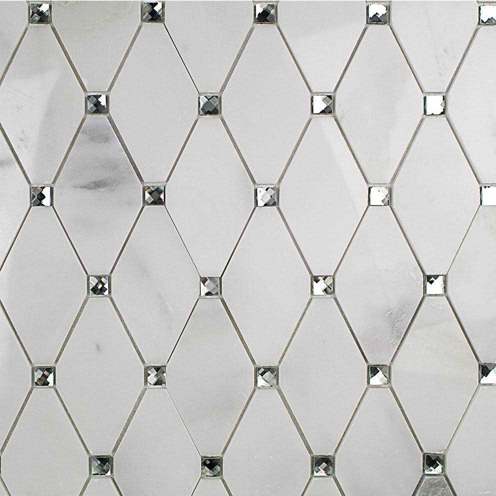 Mirage 3 x 5 Glass/Marble Random Mosaic Wall Tile Ivy Hill Tile - Cheap Fitting