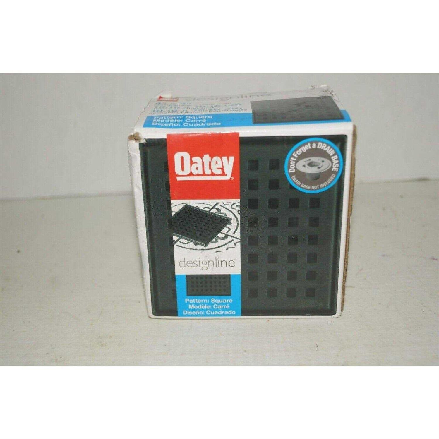 Oatey Designline 4 in. x 4 in. Stainless Steel Square Shower Drain with Square Pattern Drain Cover in Matte Black - Cheap Fitting
