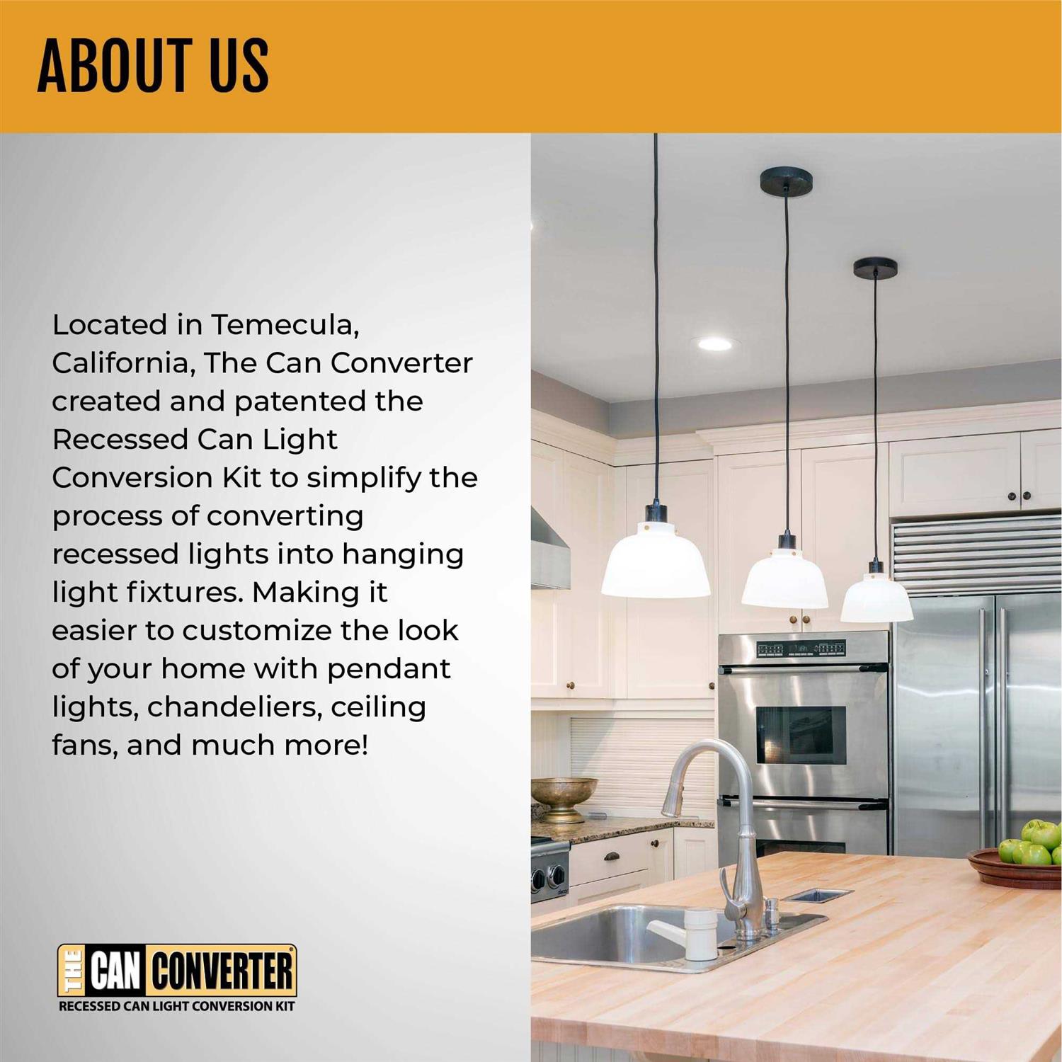 THE Can CONVERTER 7’¾ INCH Beveled Round Steel Ceiling Medallion Goof Plate for Recessed Can Lighting - Cheap Fitting