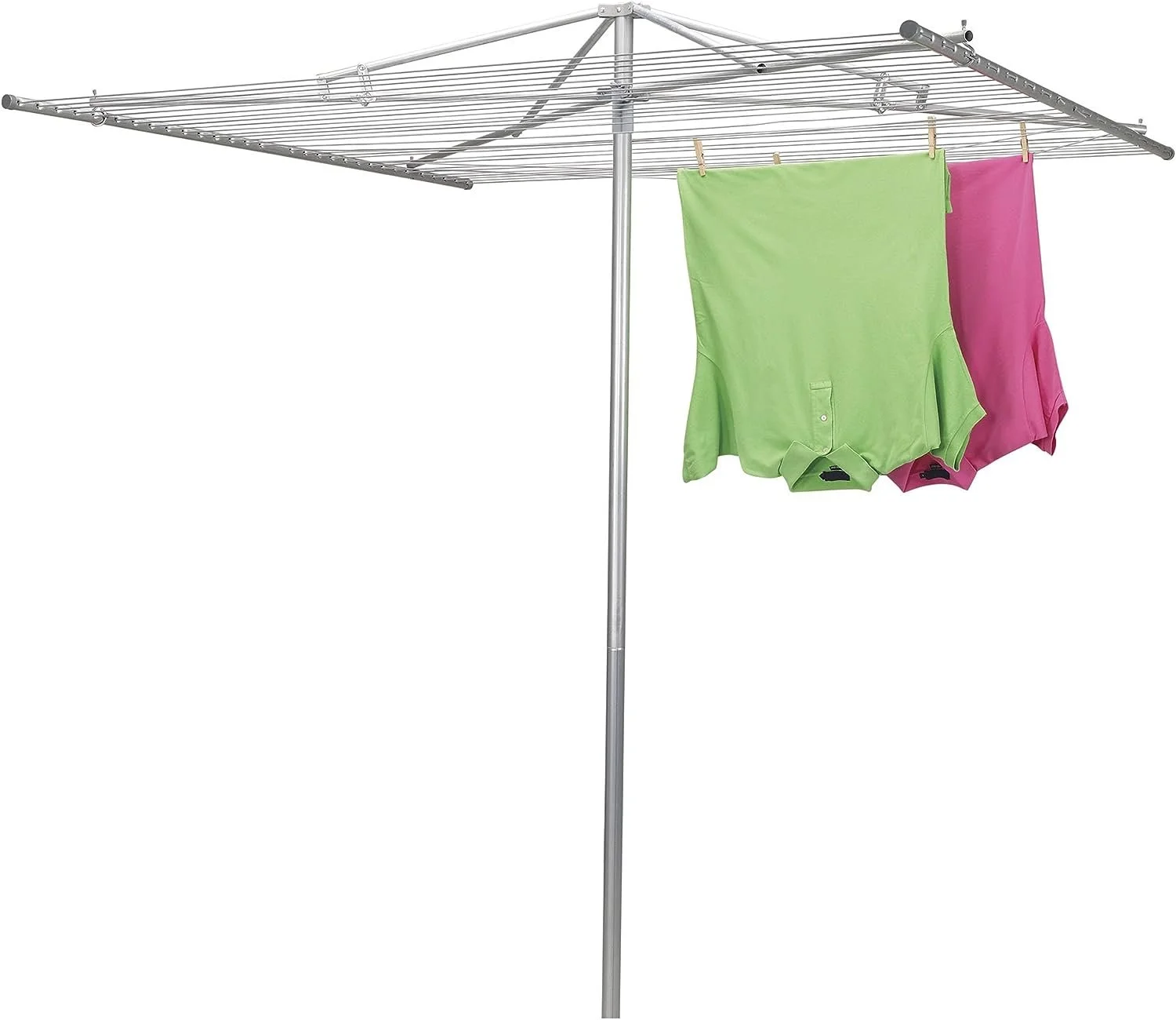 Household Essentials 17140-1 Rotary Outdoor Umbrella Drying Rack  Steel  30-Lines with 182 ft. Clothesline - Cheap Fitting