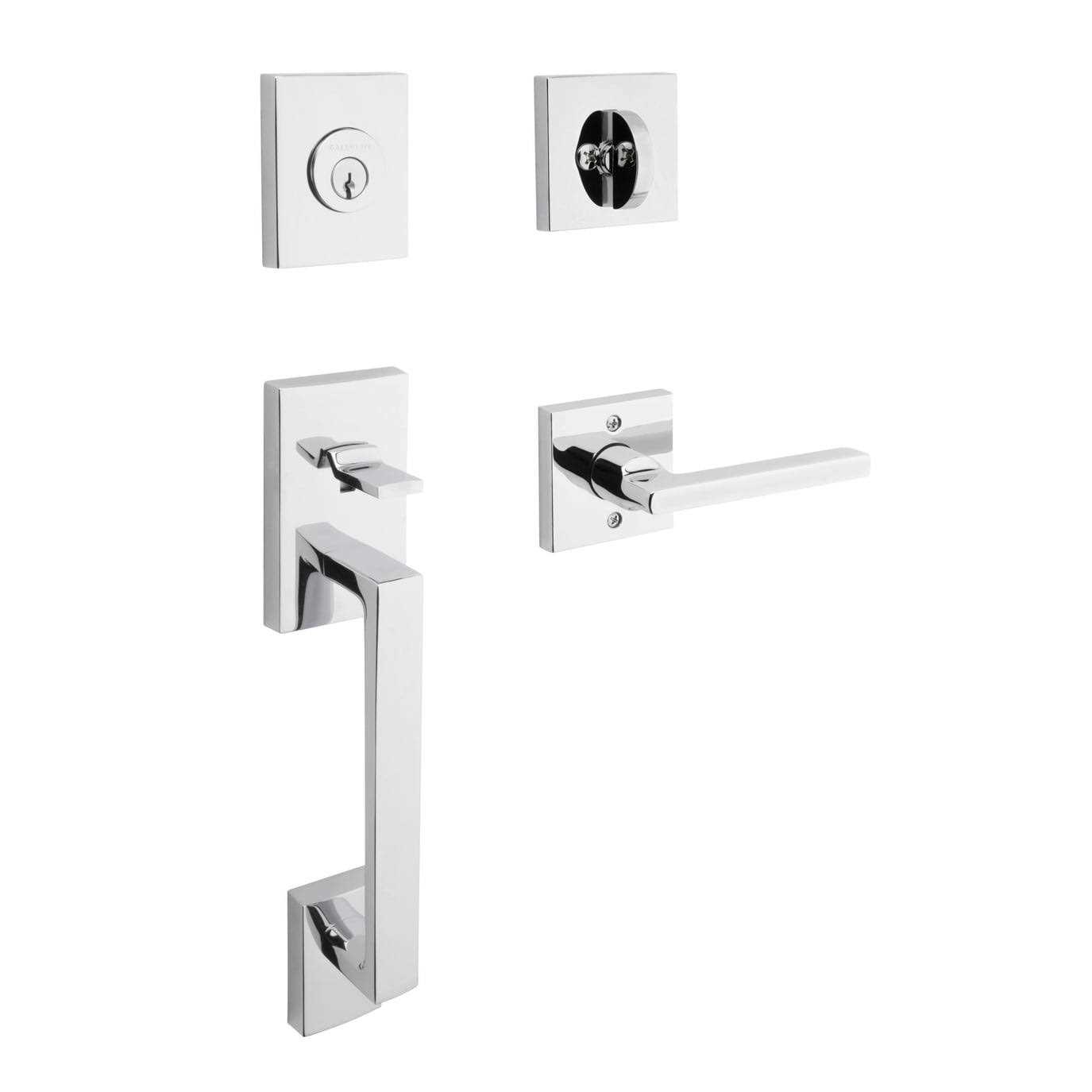 Baldwin SC.LAJxSQU.R.CSR La Jolla Sectional Single Cylinder Keyed Entry Handleset - Cheap Fitting