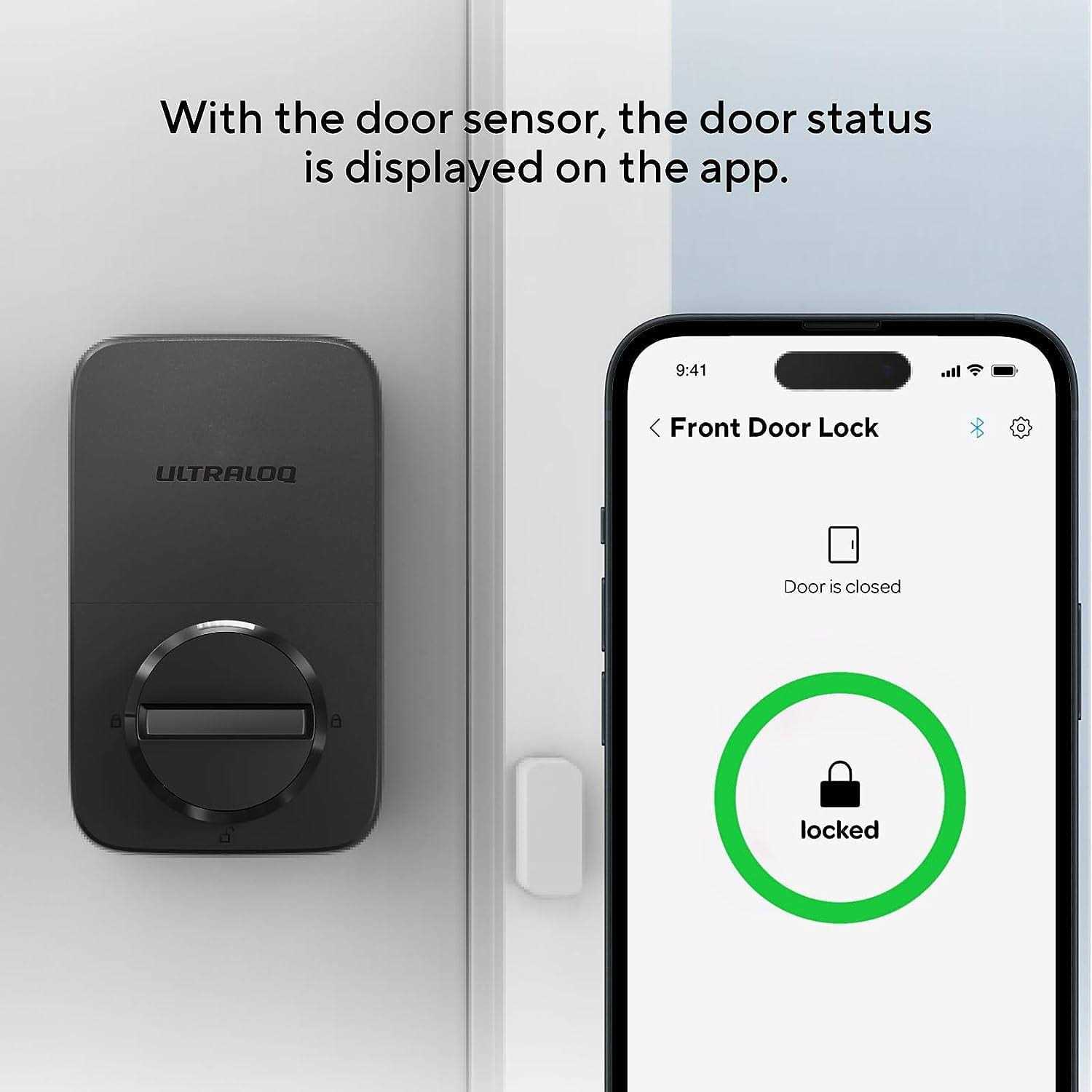 ULTRALOQ U-Bolt Pro WiFi Smart Lock Door Sensor 8-in-1 Keyless Entry - Cheap Fitting