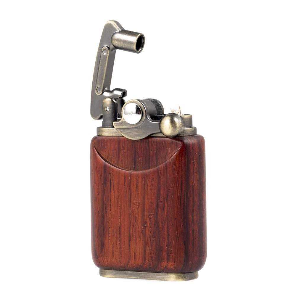 Rosewood Wooden Case Antique Type Soft Flame Rocker Arm Petrol Kerosene Lighter - Cheap Fitting