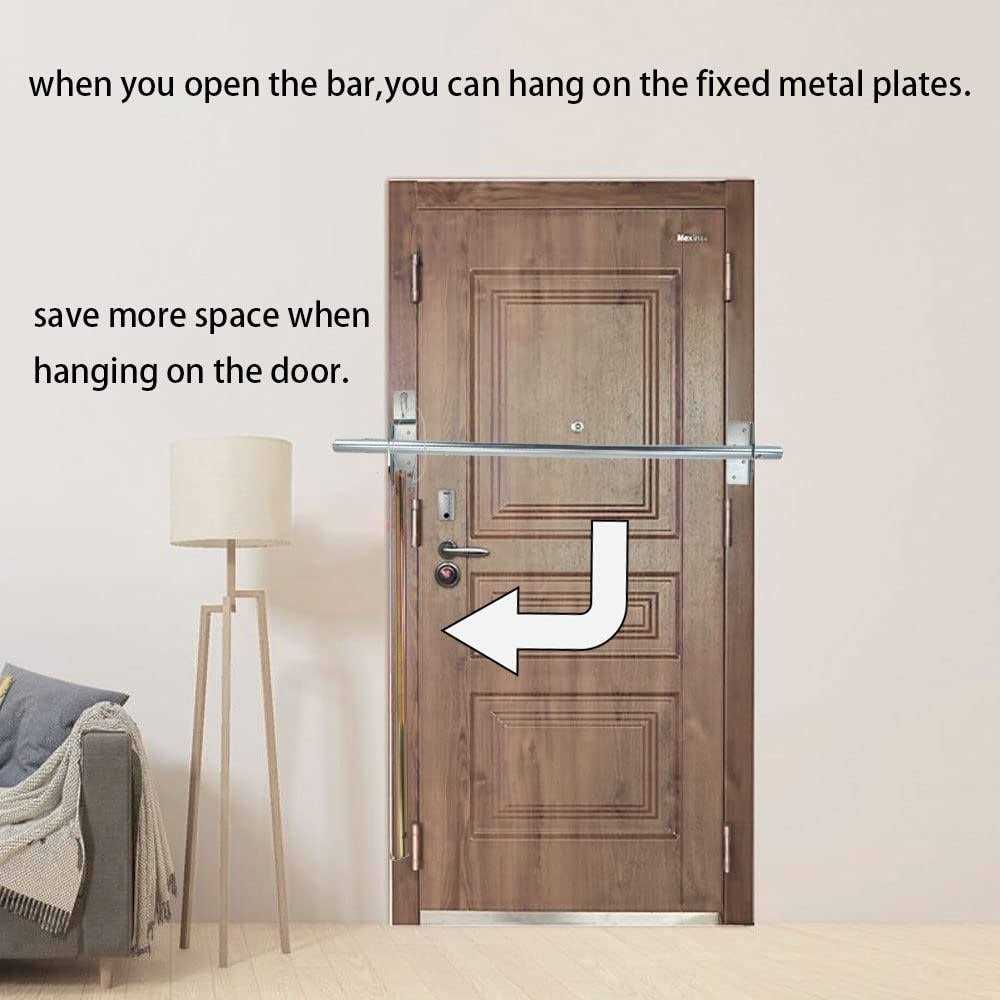 TIANMEIYI Security Door Bar Door Stopper Door Barricade Security Bar Home Defense Security Devices for Front Door-44 inch - Cheap Fitting