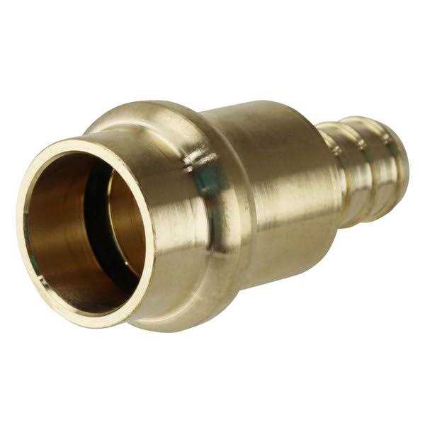 Apollo PEX APXPR1212 1/2 in. Brass PEX Barb x 1/2 in. Press Adapter - Cheap Fitting