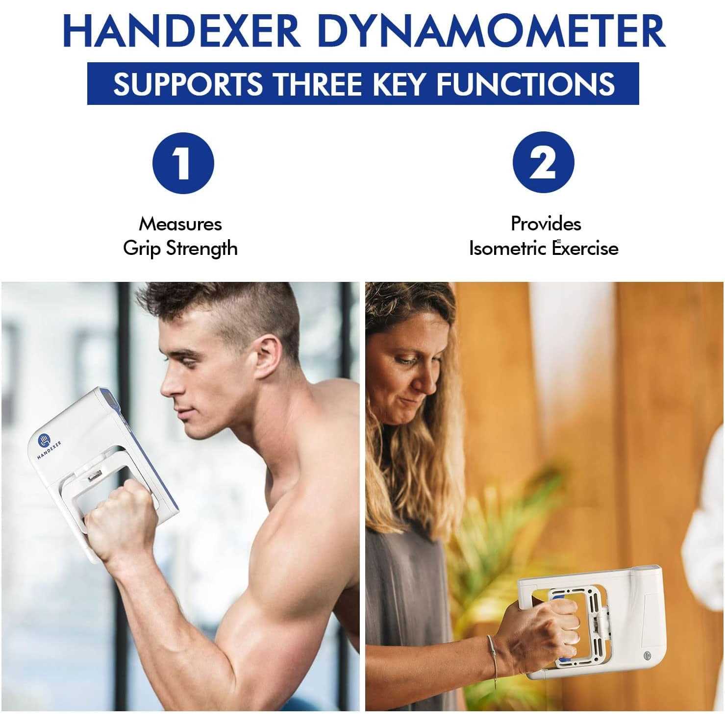 Handexer Grip Strength Tester and Digital Hand Held Dynamometer 265lb/120kg - Cheap Fitting