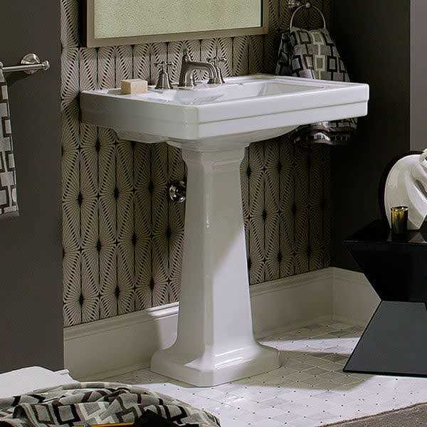 DXV Fitzgerald 28 Rectangular Fireclay Pedestal Bathroom Sink D20015008.415 - Cheap Fitting