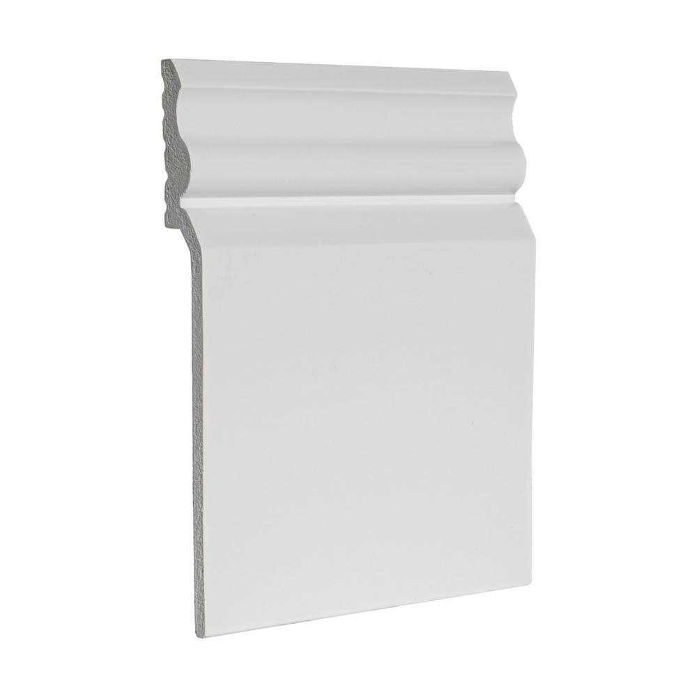7/8 in x 7-3/4 in x 96 in Unfinished PVC Baseboard Cover Moulding 40-Lineal Feet American Pro Decor - Cheap Fitting