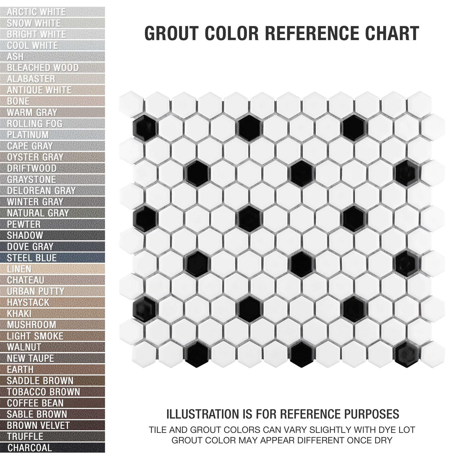 Merola Tile SomerTile FXLMHWBD Retro Hexagon Porcelain Mosaic Floor and Wall Tile - Cheap Fitting