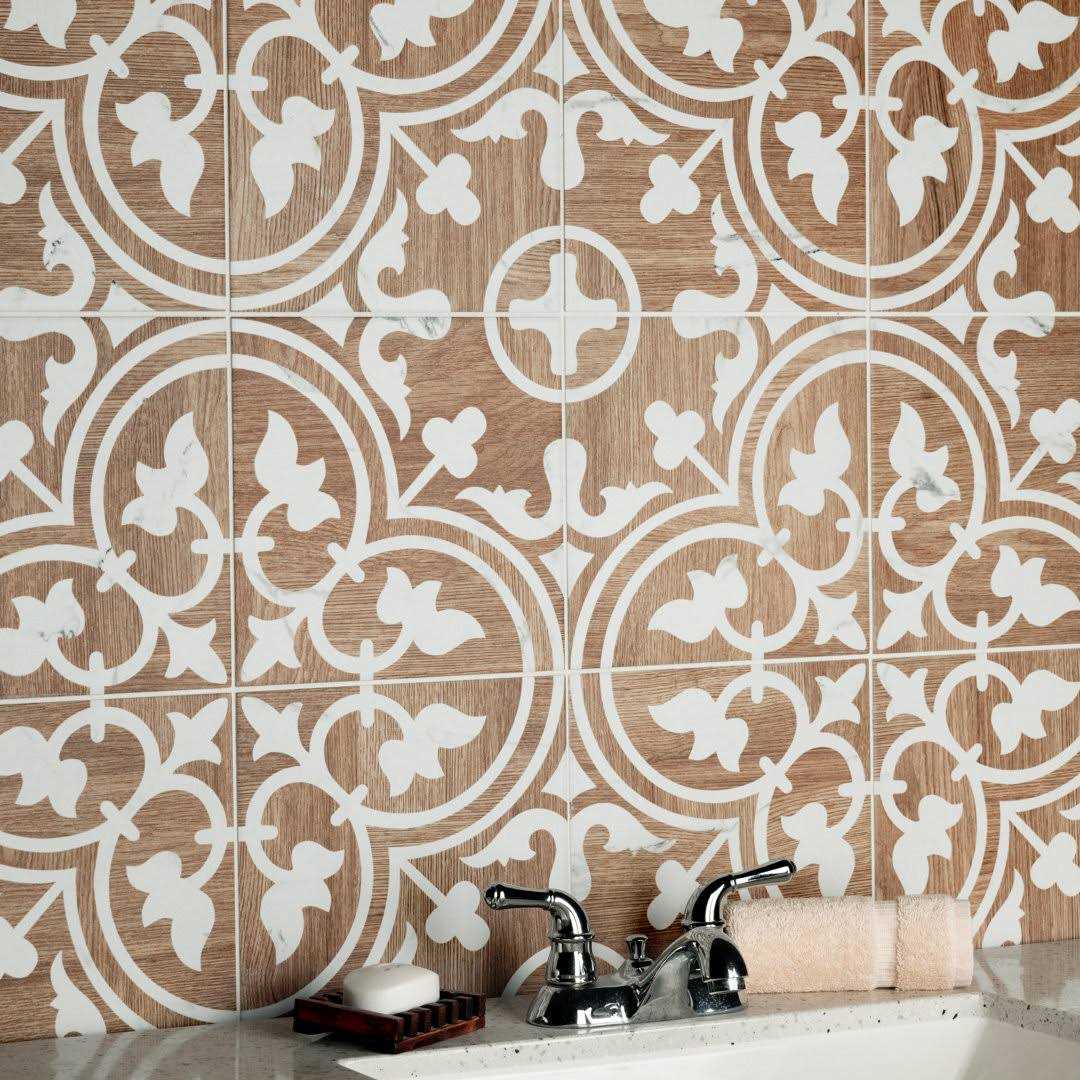Merola Tile Llama Arte Loire Verso 9-3/4 in. x 9-3/4 in. Porcelain Floor and Wall Tile - Cheap Fitting