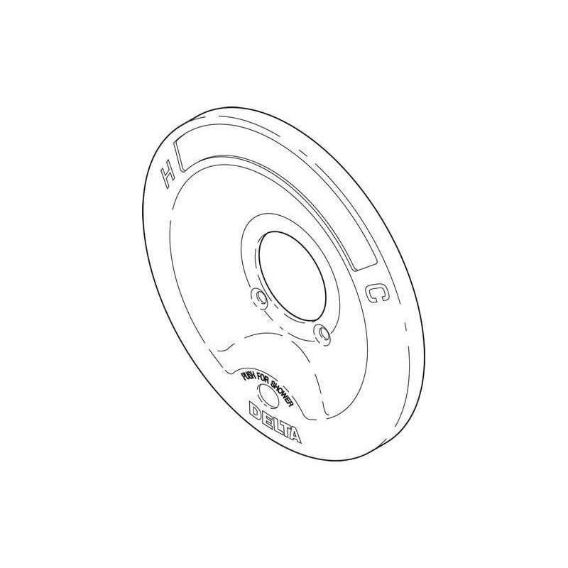 Delta RP6046 Escutcheon Push-Button Diverter - Cheap Fitting