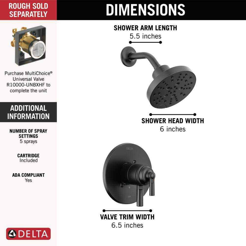 Delta Saylor Monitor 17 Series Shower Trim T17235 - Cheap Fitting