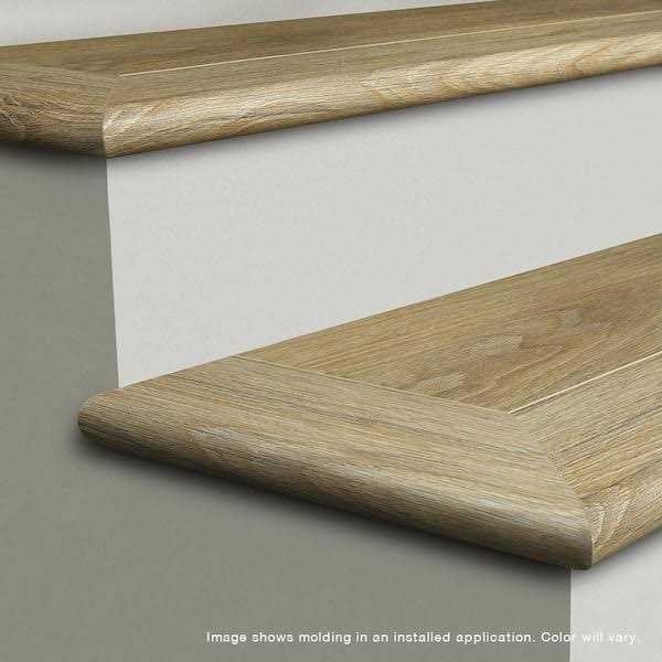 Malibu Wide Plank French Oak 0.944 in. T x 4.527 94.48 in. L Vinyl Flush Stair Nose Molding - Cheap Fitting