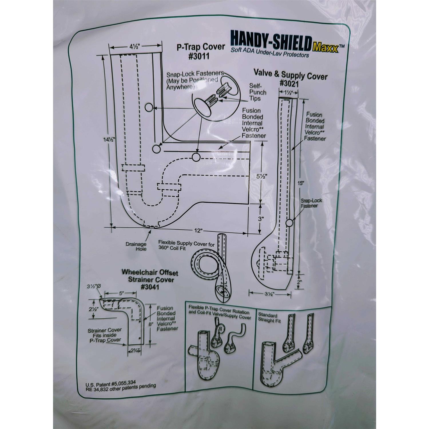 Plumberex Specialty Products Inc. Handy-shield Maxx Ada-Compliant Soft PVC P-Trap Cover 3011 - Cheap Fitting