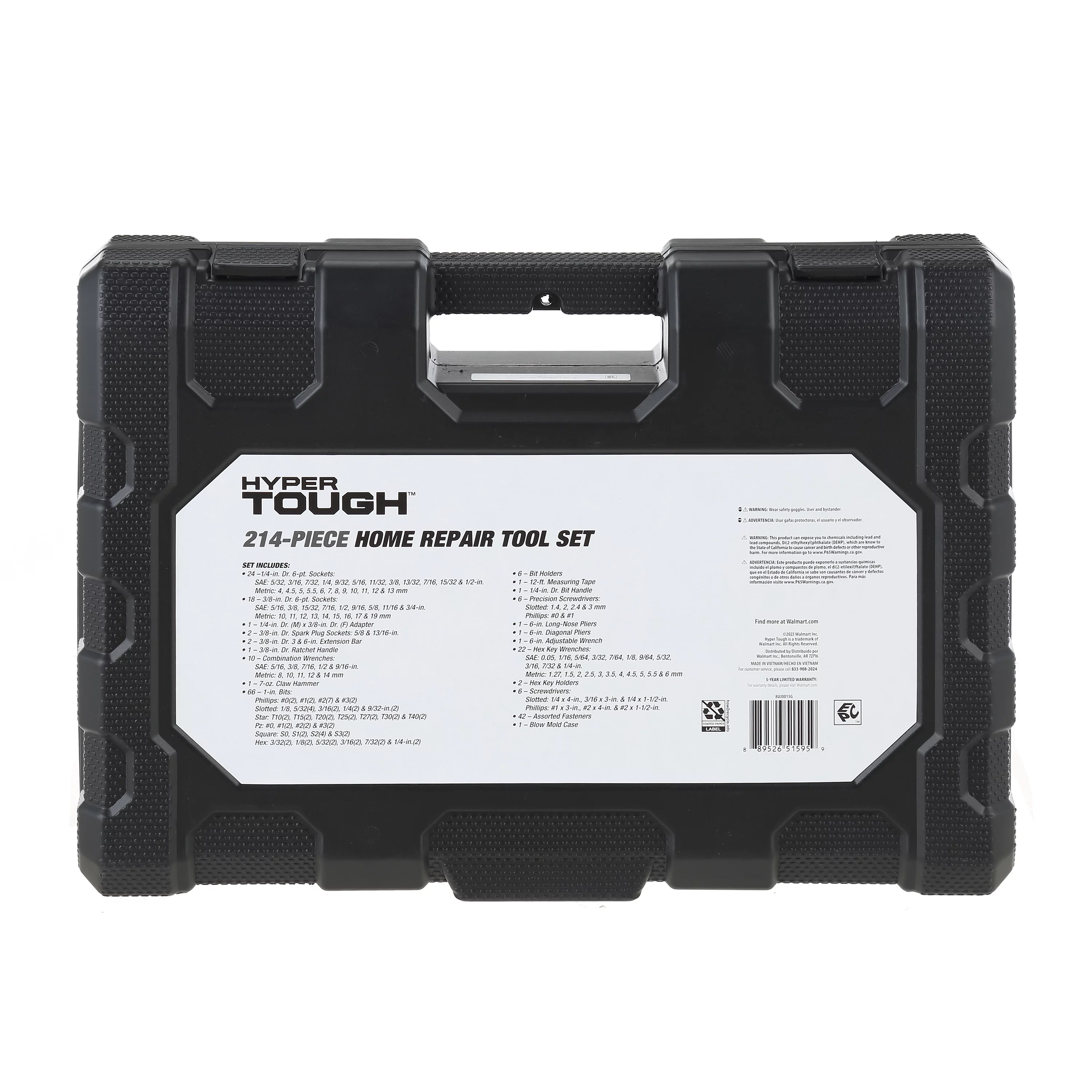 Hyper Tough 215pc Home Tool Set - Cheap Fitting