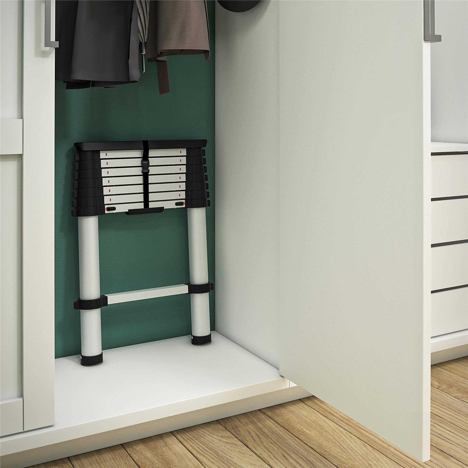 Cosco SmartClose Telescoping Aluminum Ladder with Top Cap - Cheap Fitting