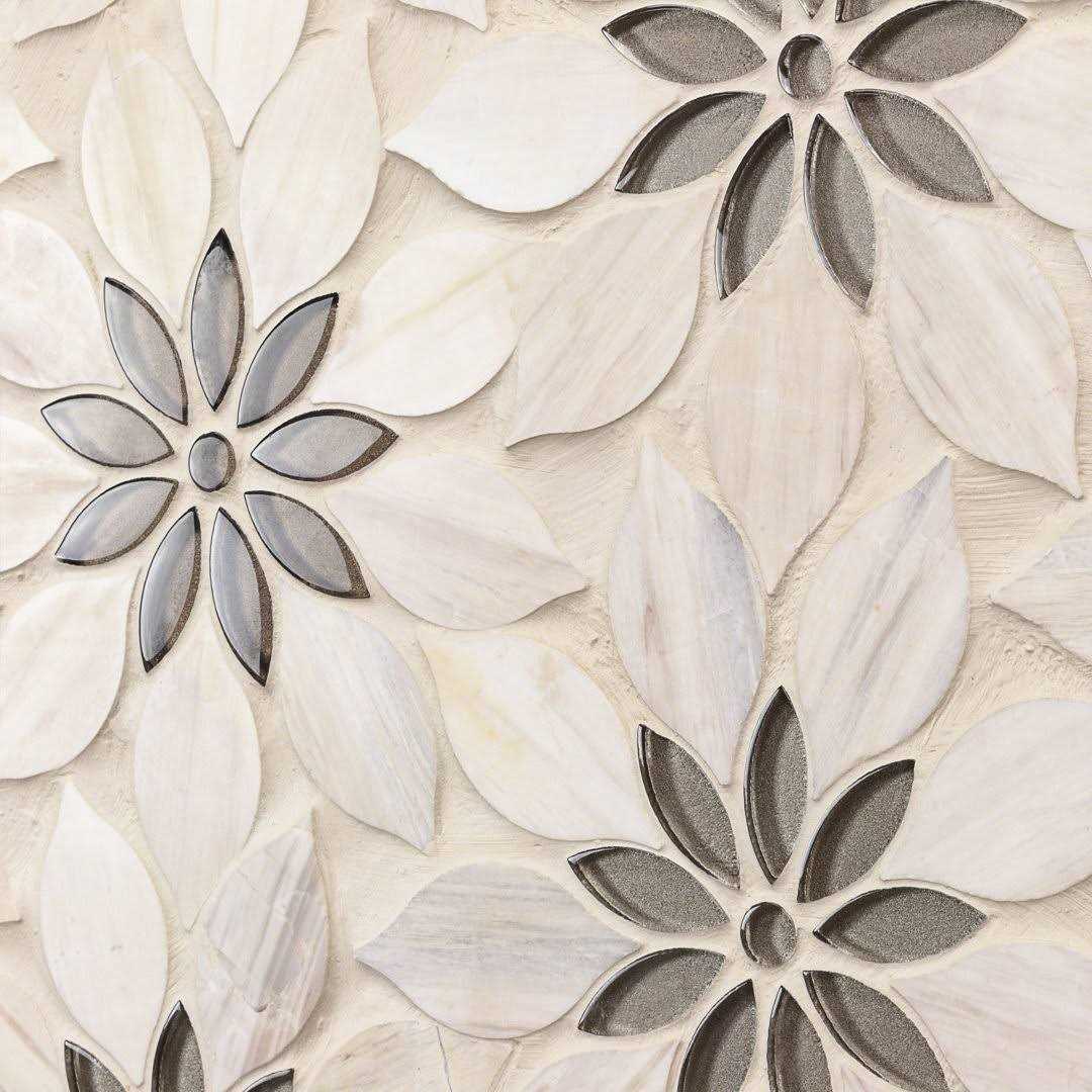 Ivy Hill Tile Thistle 12.4 in. x 14.13 in. Polished Marble Mosaic Tile - Cheap Fitting